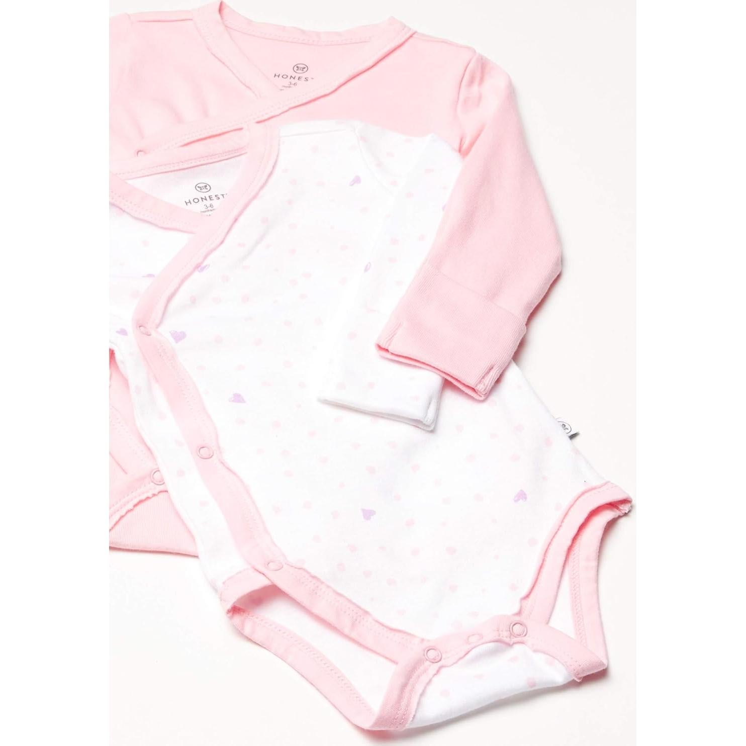 Body de Manga Larga Kimono HonestBaby 3 Piezas Algodón Orgánico