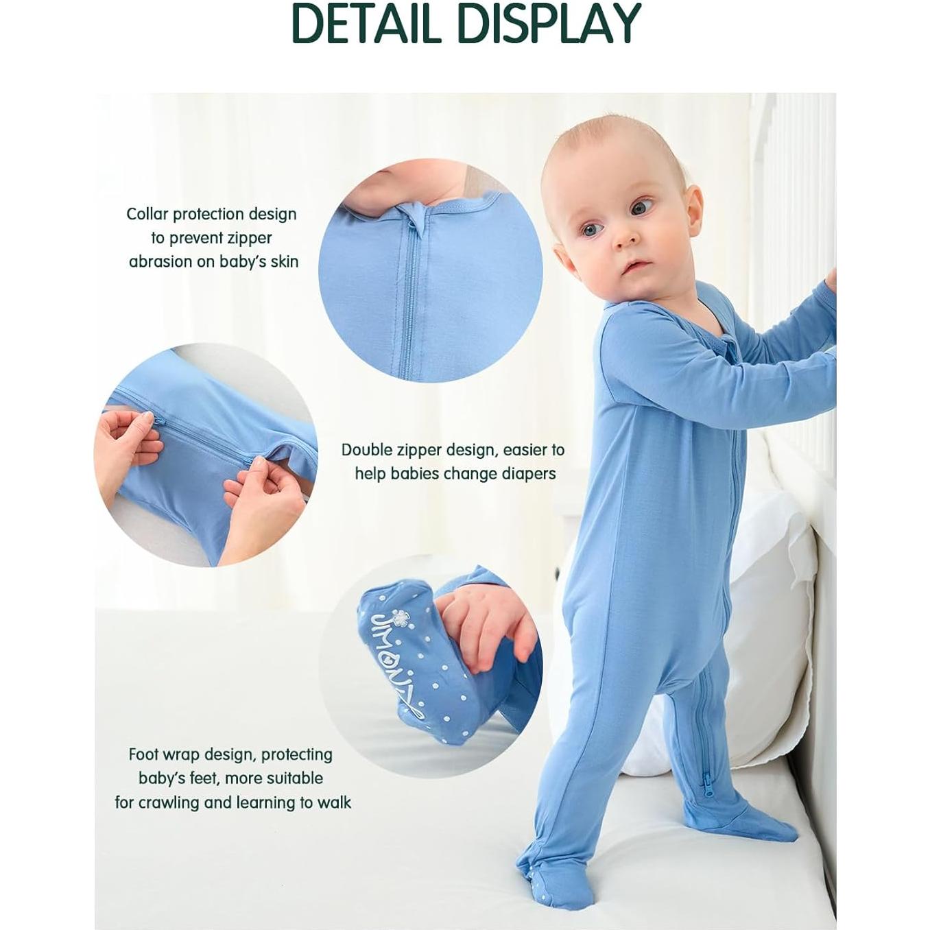 Mono de Rayón de Bambú para Bebés Ekkimy 6-9 Meses 2 Piezas