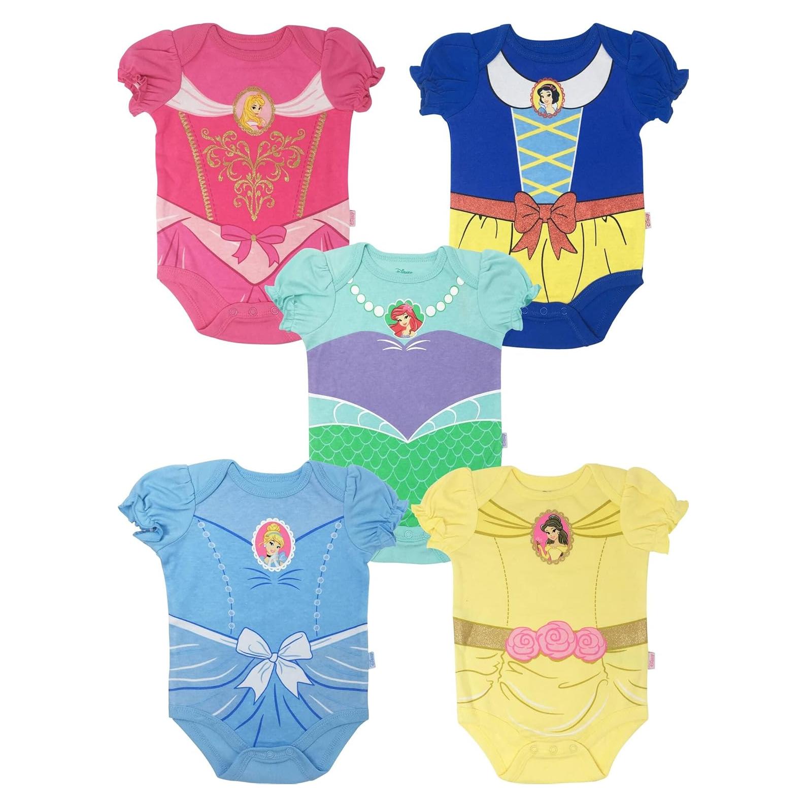 Bodies de Manga Corta Disney Princess con Diadema 0-24 Meses