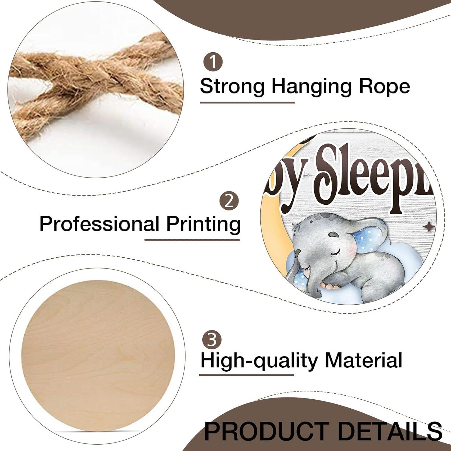 Cartel de Puerta Shhh Bebé Durmiendo Deroro 30.48 cm Azul