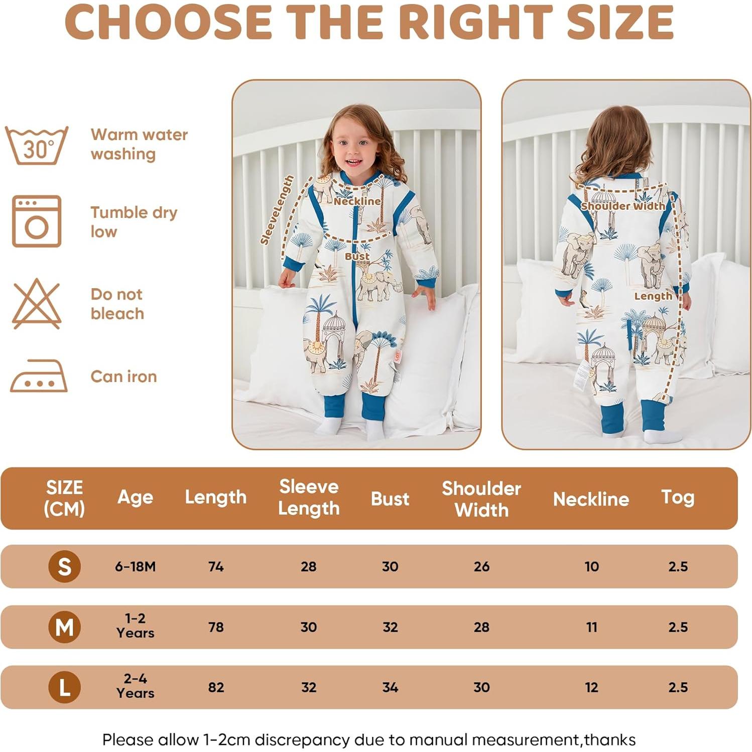 Saco de Sueño para Bebé LAT Invierno 2.5 TOG Mangas Removibles