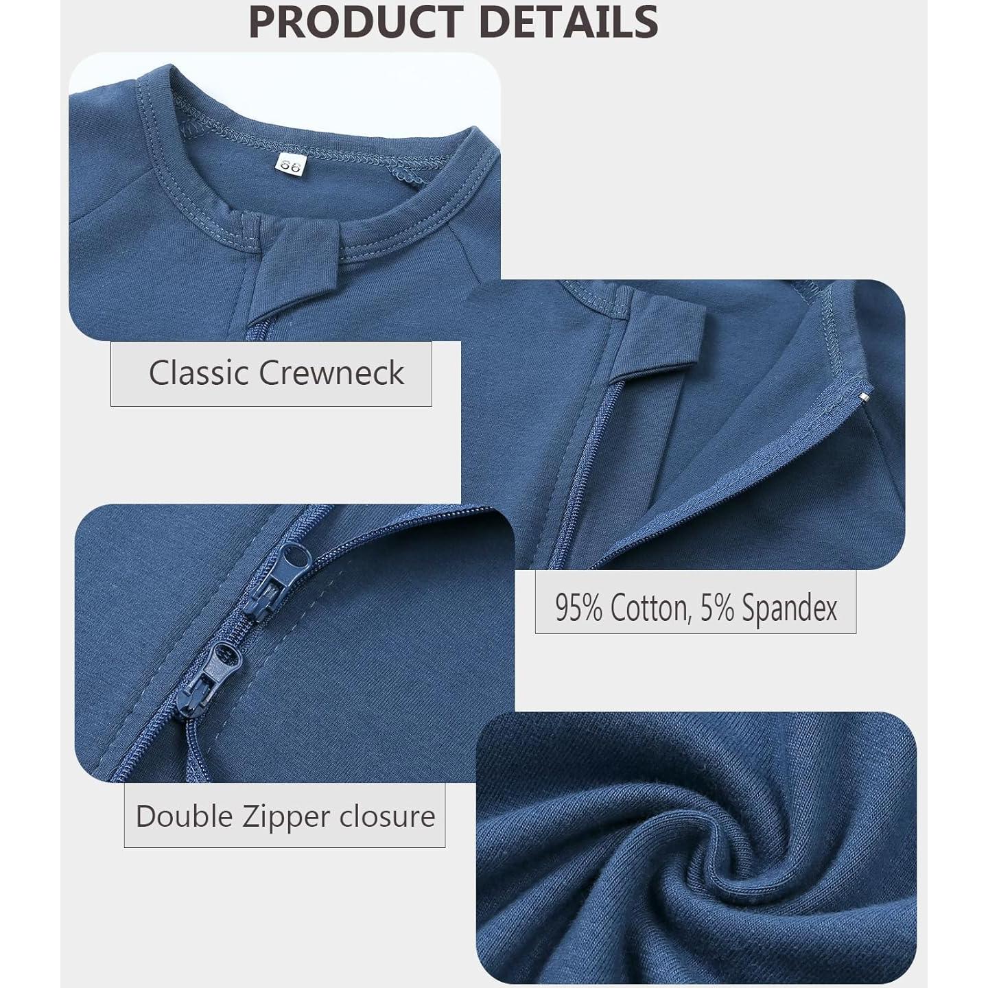 Conjunto de Monos para Bebés Feidoog 2Pack 6-12 Meses Azul