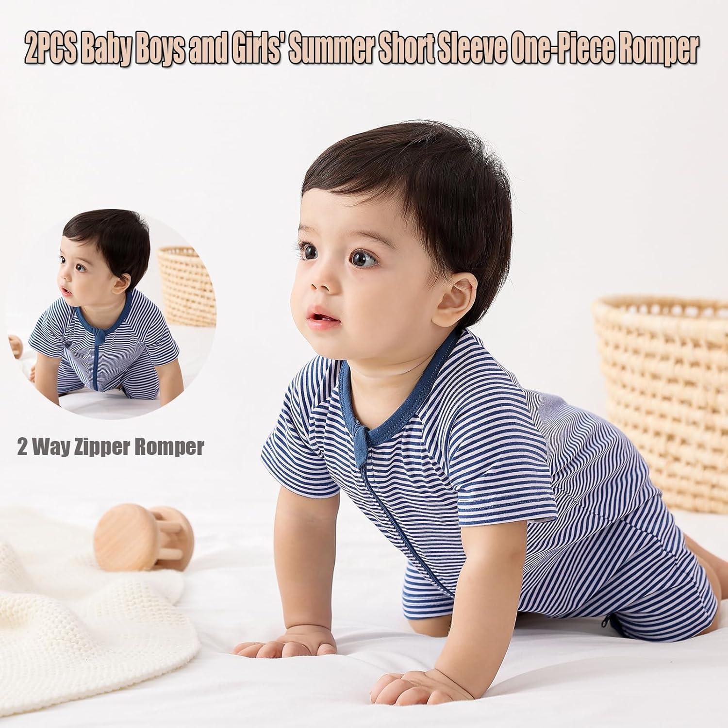 Conjunto de Monos para Bebés Feidoog 2Pack 6-12 Meses Azul