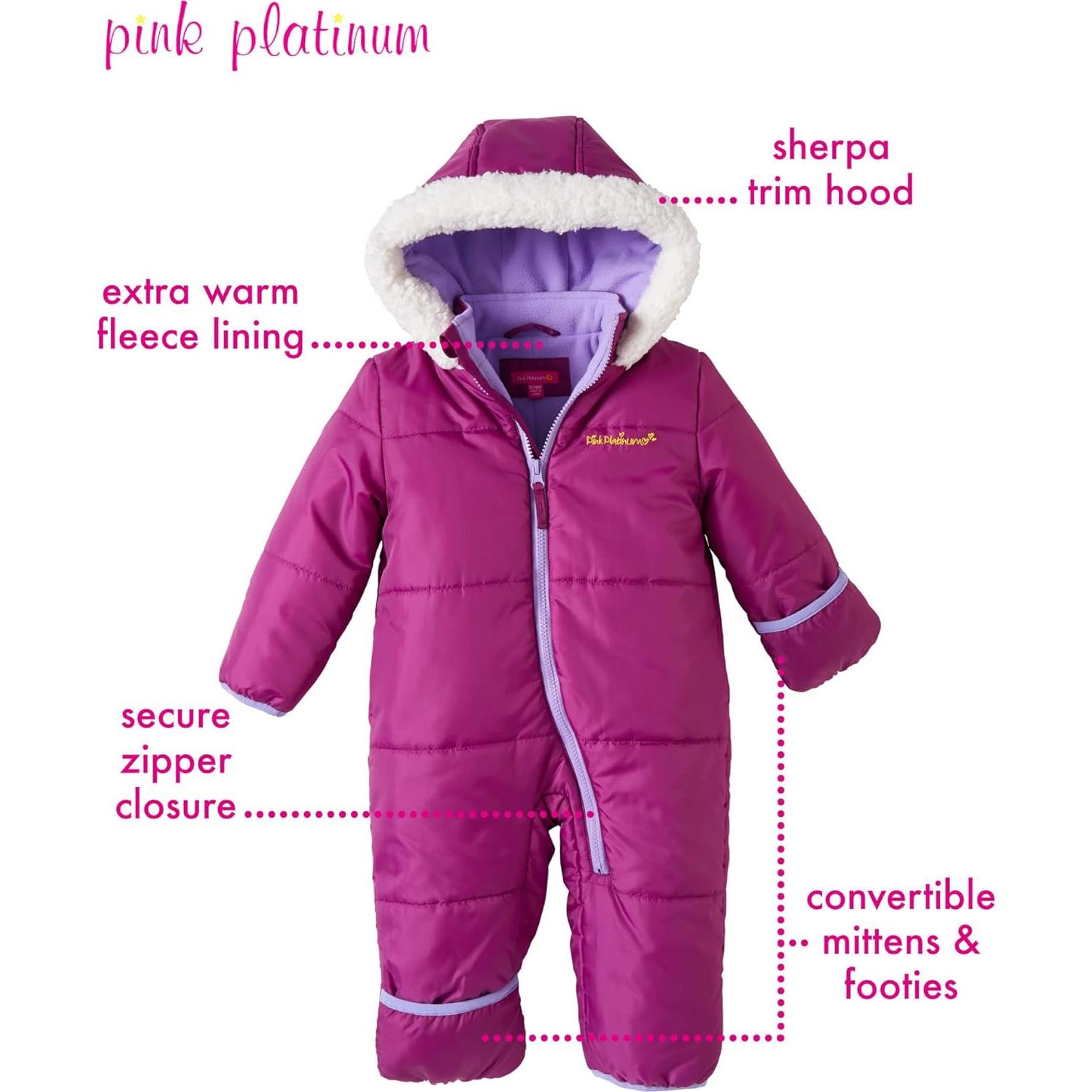Traje de Nieve Pink Platinum Bebés Niñas 18-24M Ciruela