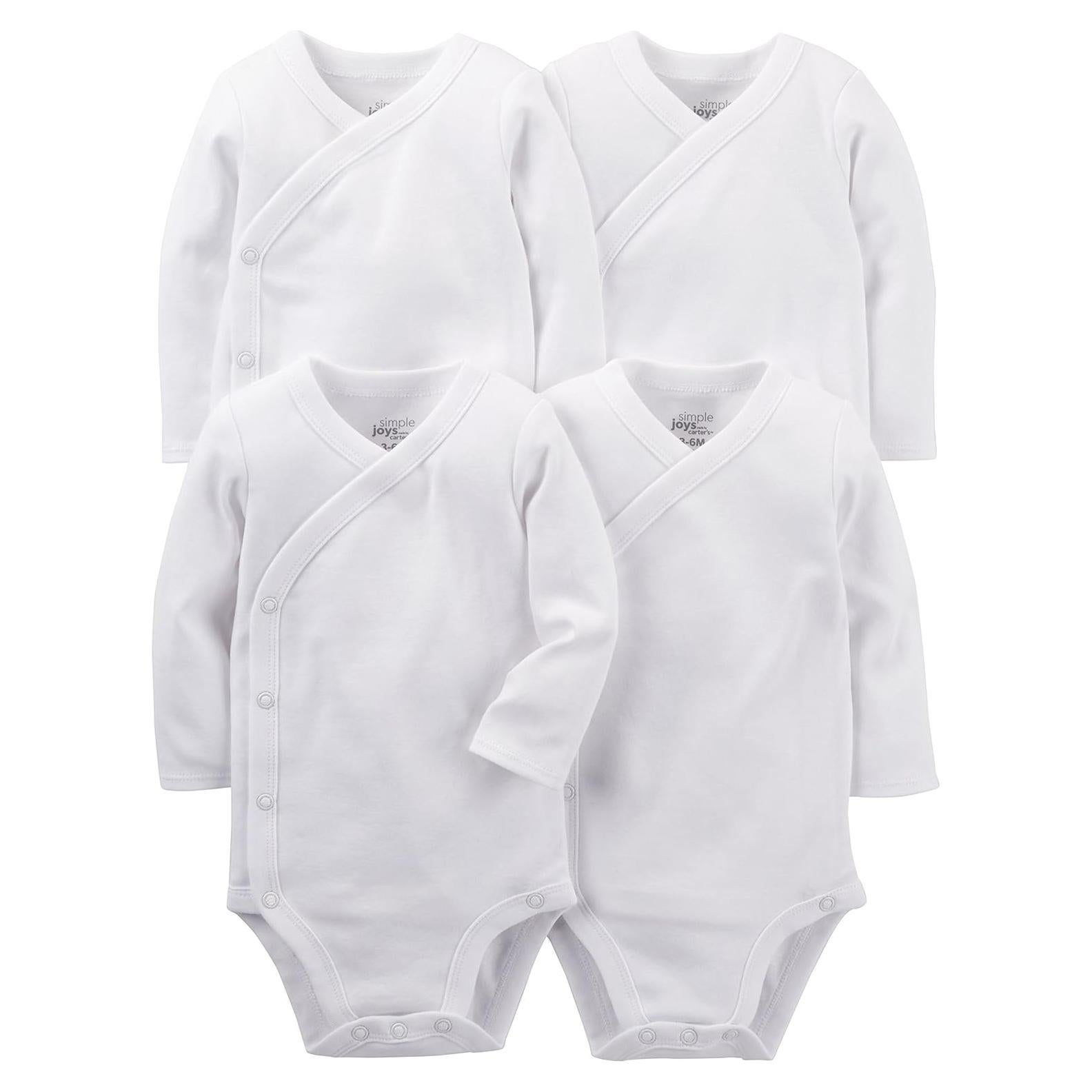 Bodysuits Unisex Simple Joys de Carter's 0-3 Meses 4 Piezas