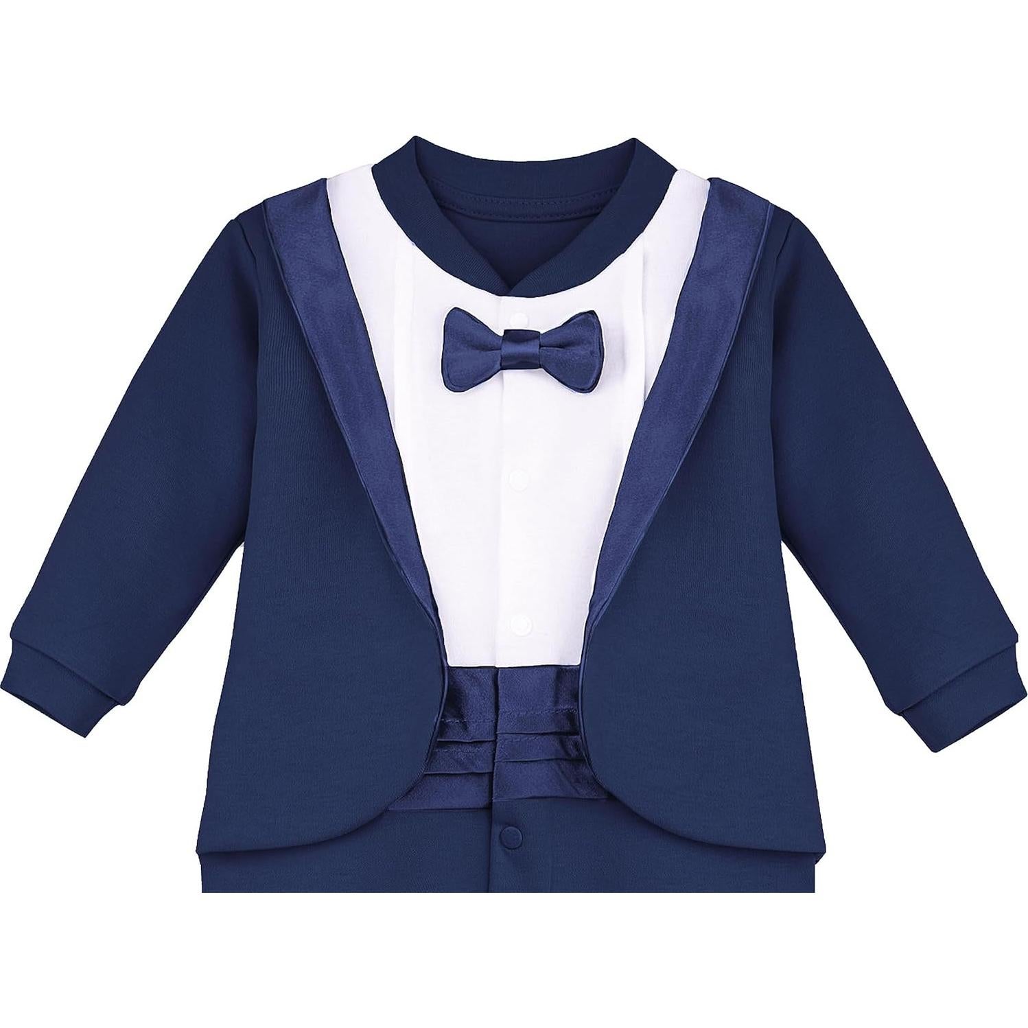 Traje de Gala para Bebé Niño Lilax con Pajarita Marino 3 Meses