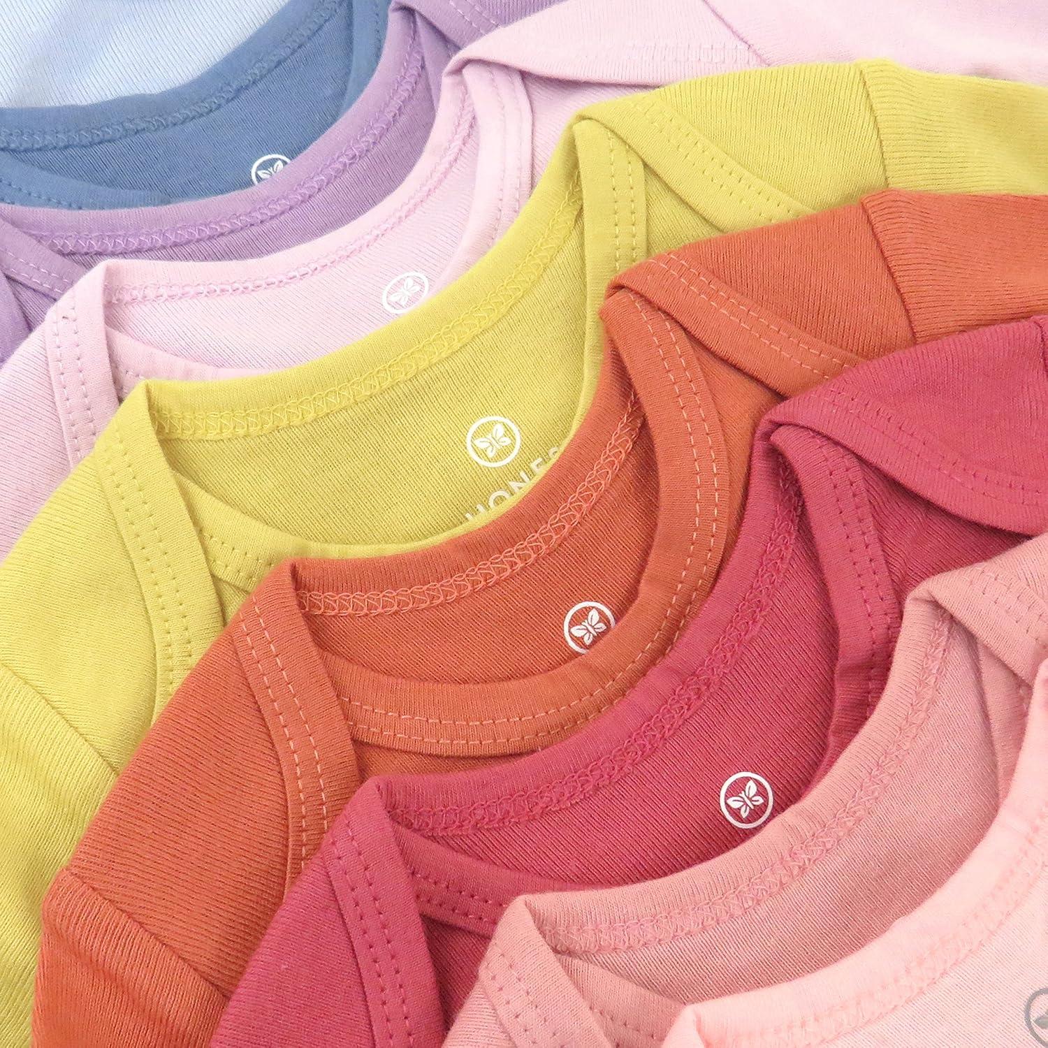 Bodies de Manga Corta Honestbaby 10-Pack 100% Algodón Orgánico