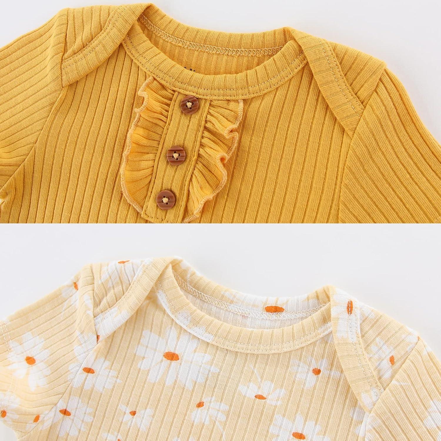 Bodysuit de Manga Corta para Bebé Algodón 5 Piezas 0-12 Meses