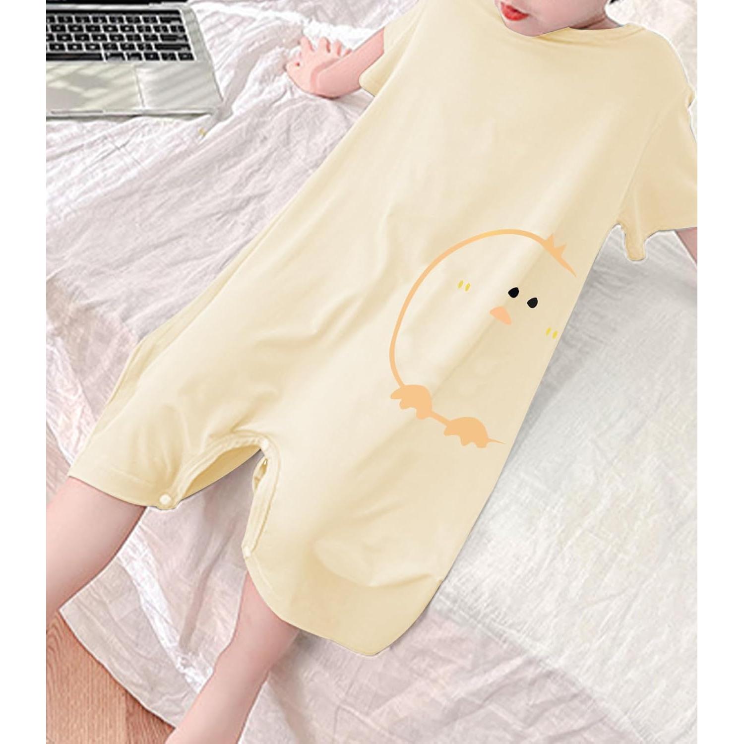 Pijama Sin Pies para Niños Umeyda 4-5T Beige Manga Corta