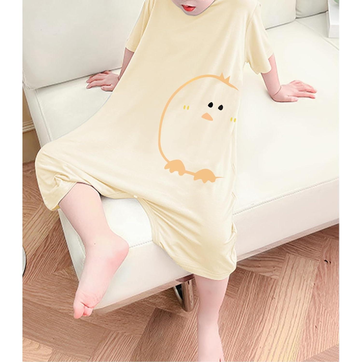 Pijama Sin Pies para Niños Umeyda 4-5T Beige Manga Corta