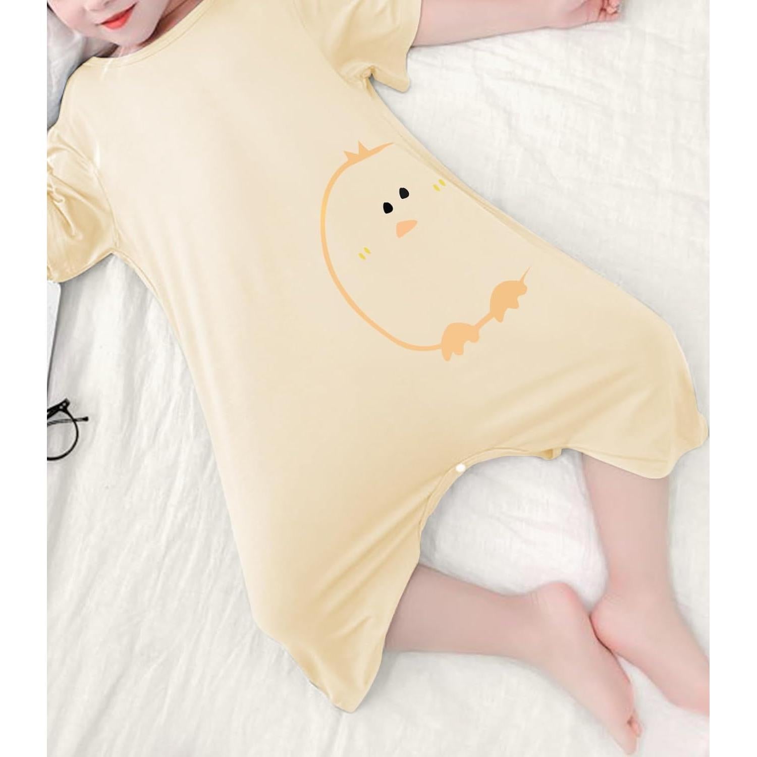 Pijama Sin Pies para Niños Umeyda 4-5T Beige Manga Corta