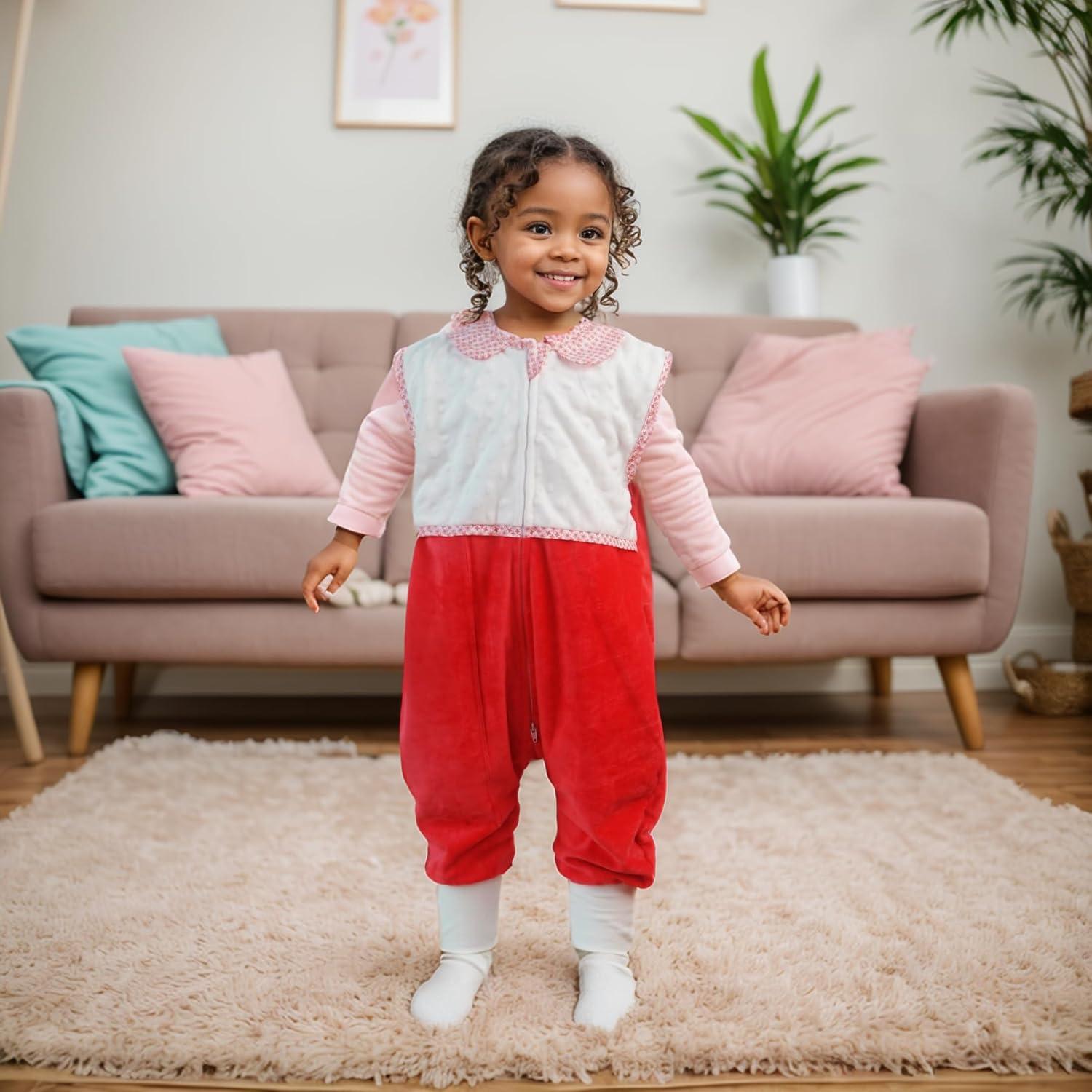 Saco de dormir para bebés 1.5 TOG con pies NVLS-RED-S