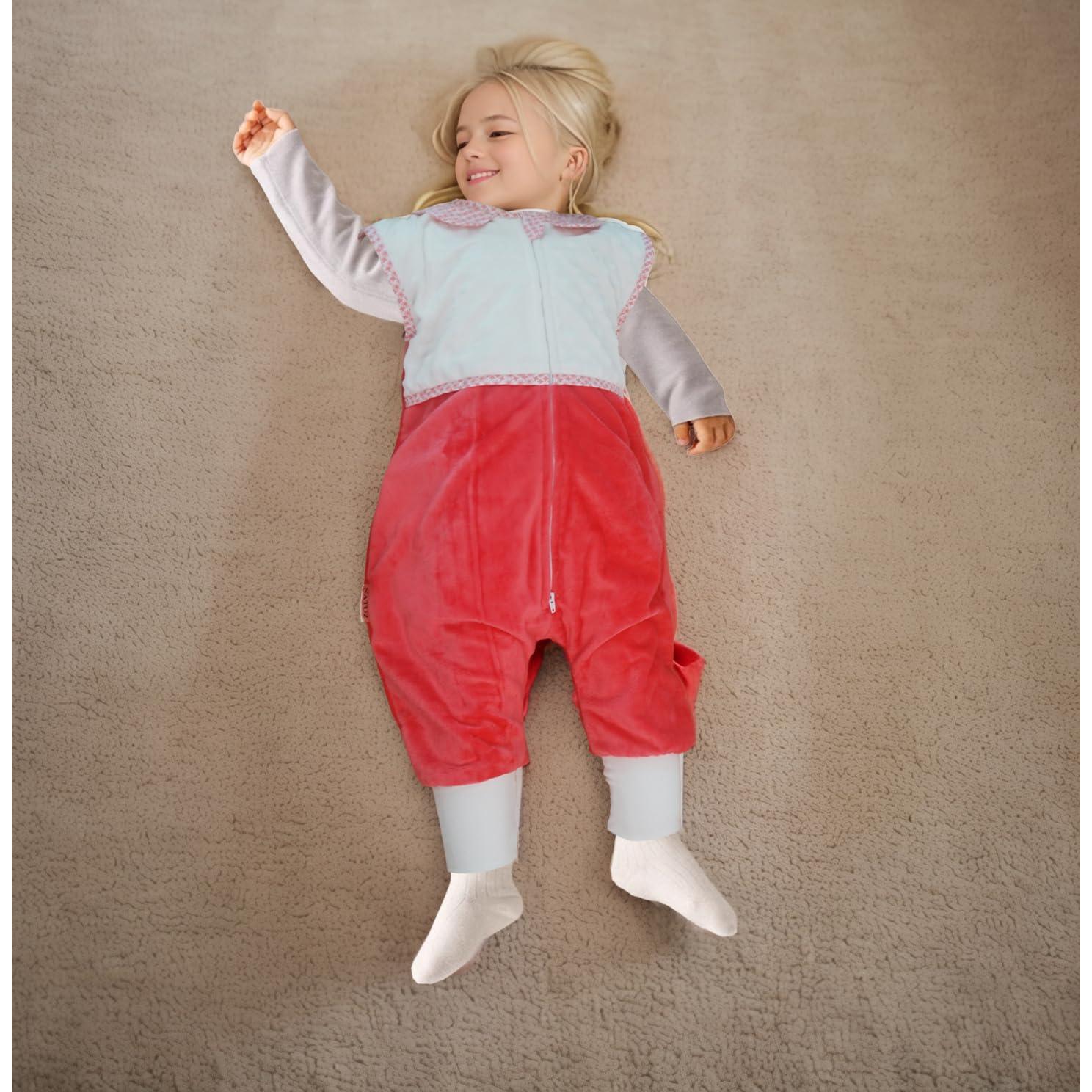 Saco de dormir para bebés 1.5 TOG con pies NVLS-RED-S