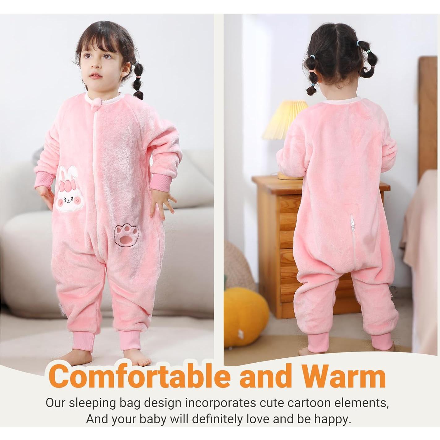 Saco de Dormir HAHASHOW para Bebés 9-18 Meses Rosa Unisex