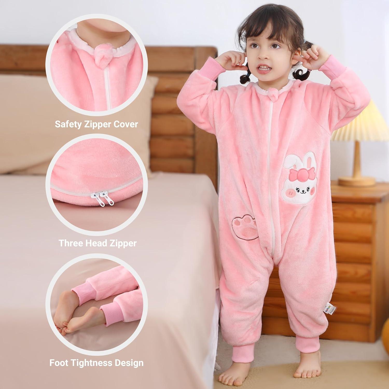 Saco de Dormir HAHASHOW para Bebés 9-18 Meses Rosa Unisex