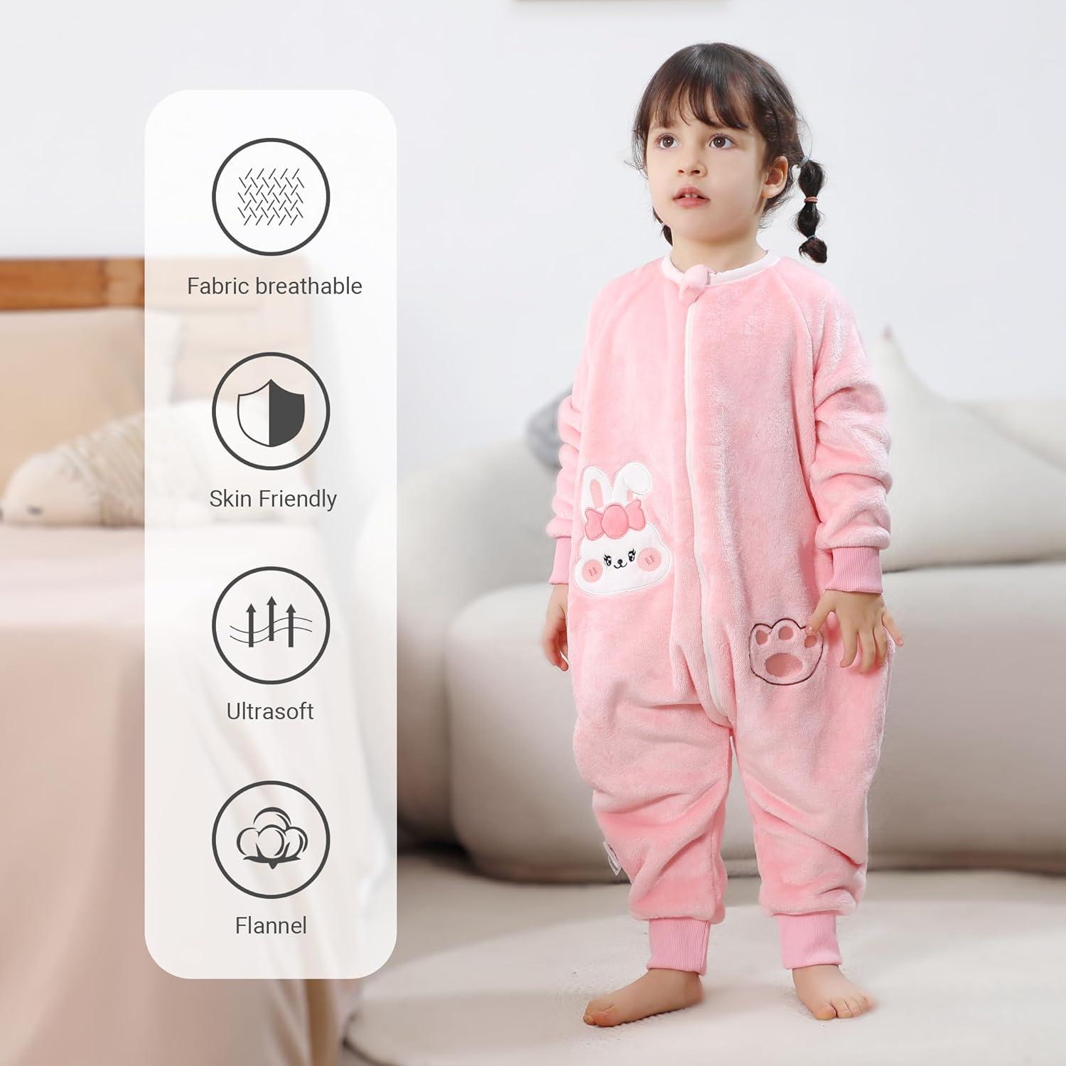 Saco de Dormir HAHASHOW para Bebés 9-18 Meses Rosa Unisex