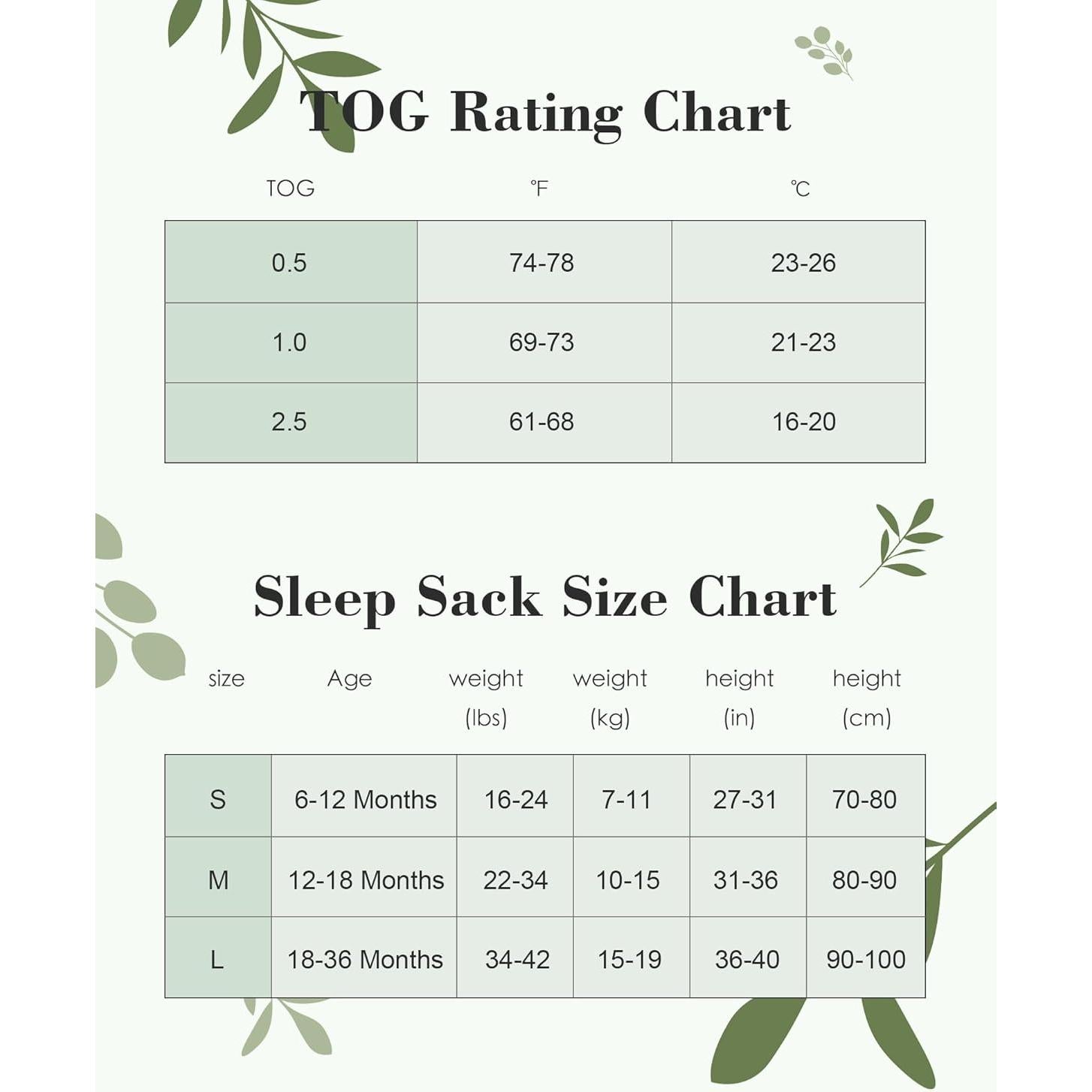 Saco de Sueño TADO MUSLIN Verde 12-18M 0.5 Tog Transpirable