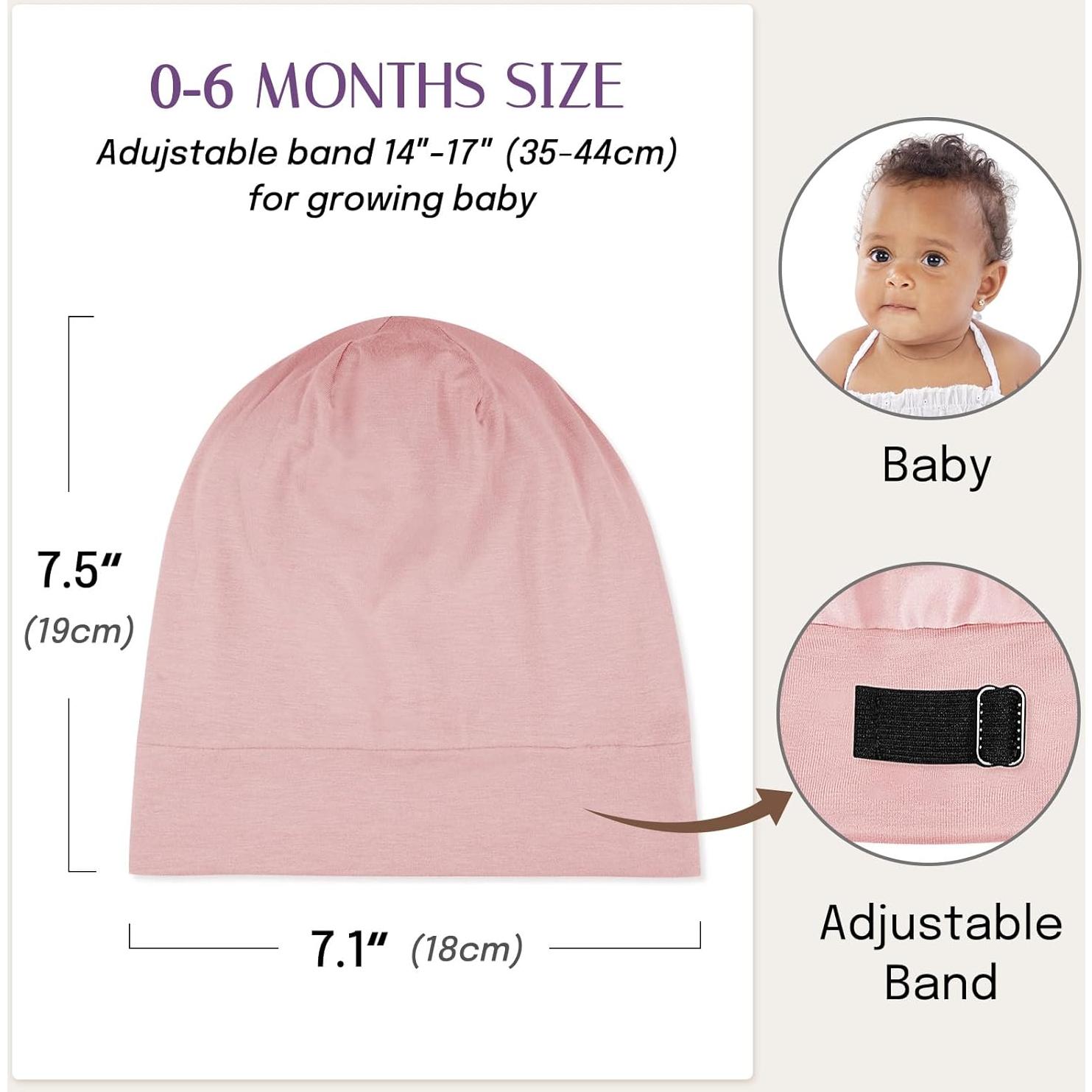 Bonete de Seda para Bebés OLESILK 0-6 Meses Rosa