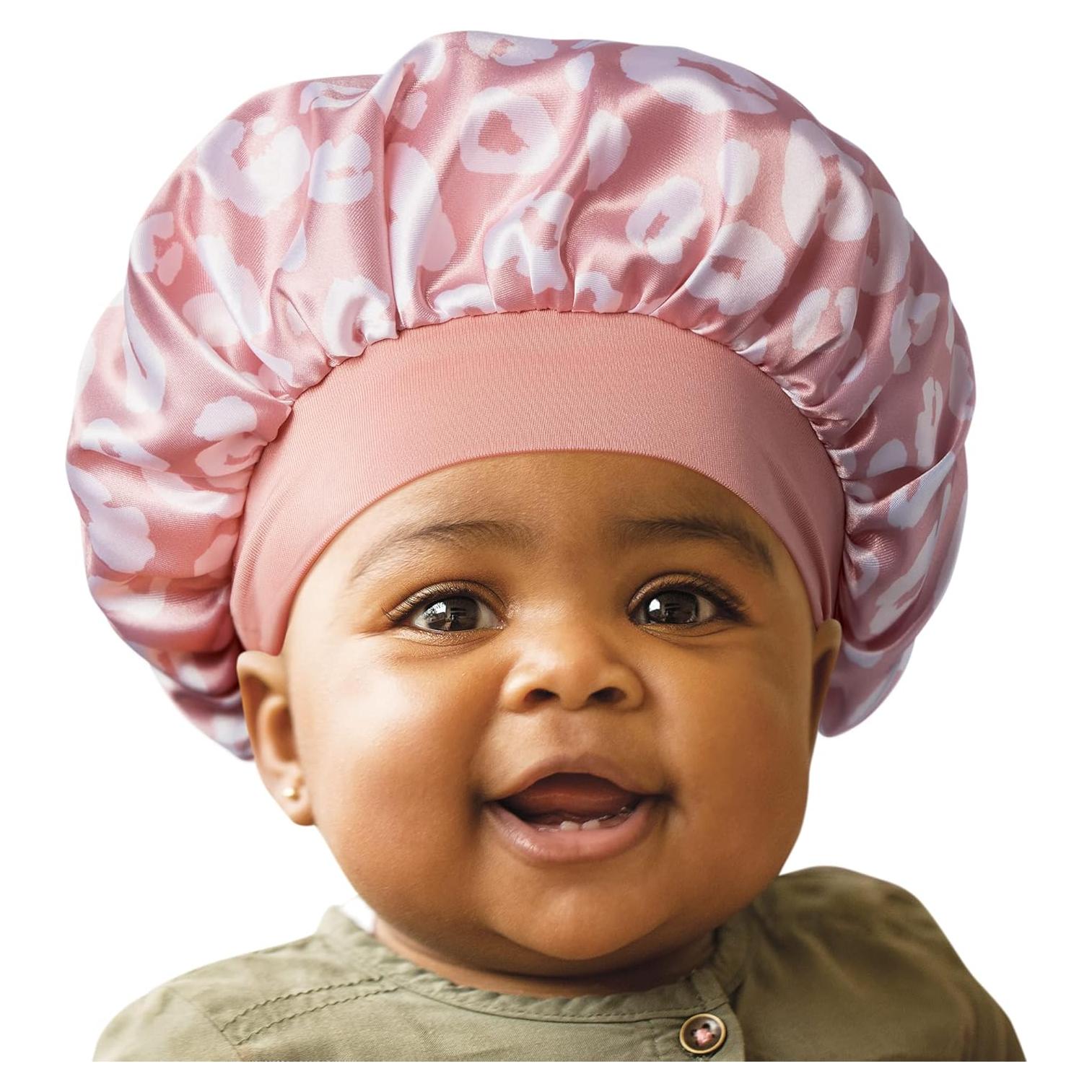 Gorro de Satén para Bebé Red by Kiss Leopardo Rosa 6-18M