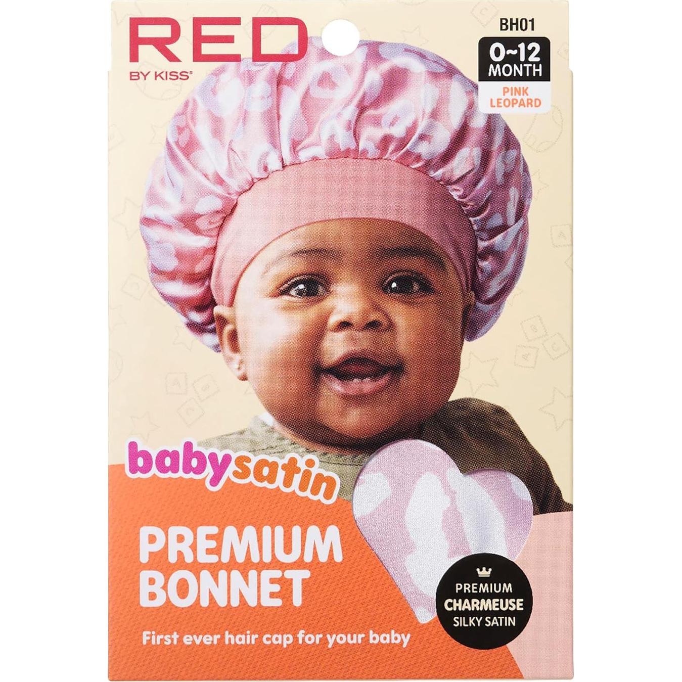 Gorro de Satén para Bebé Red by Kiss Leopardo Rosa 6-18M