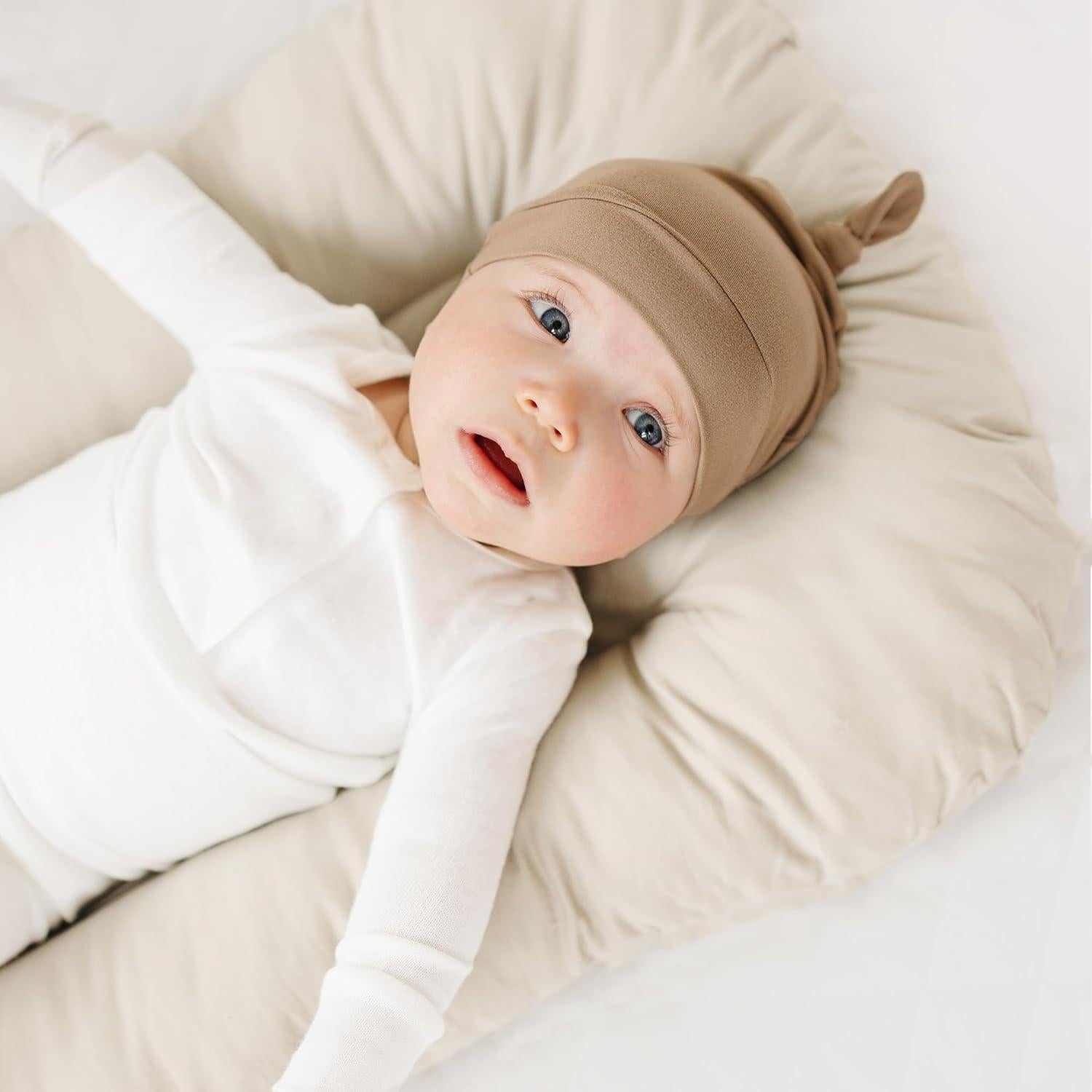 Konssy Conjunto de 6 Gorras Beanie para Bebés 0-6 Meses