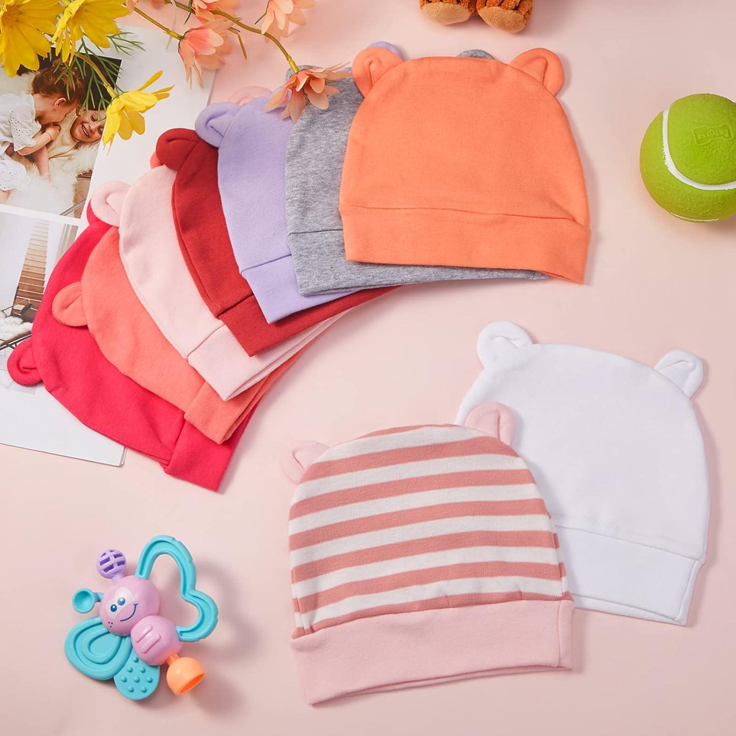 Geyoga 9 Gorros Beanie para Bebé Unisex 0-3 Meses