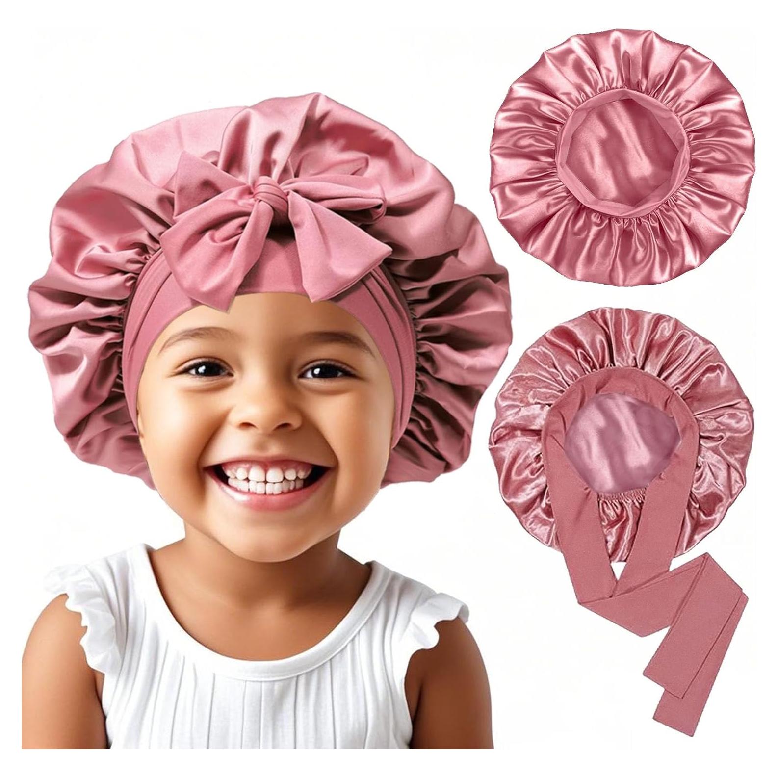 Gorros de Seda Satinada para Bebés - 2 Piezas Ajustables