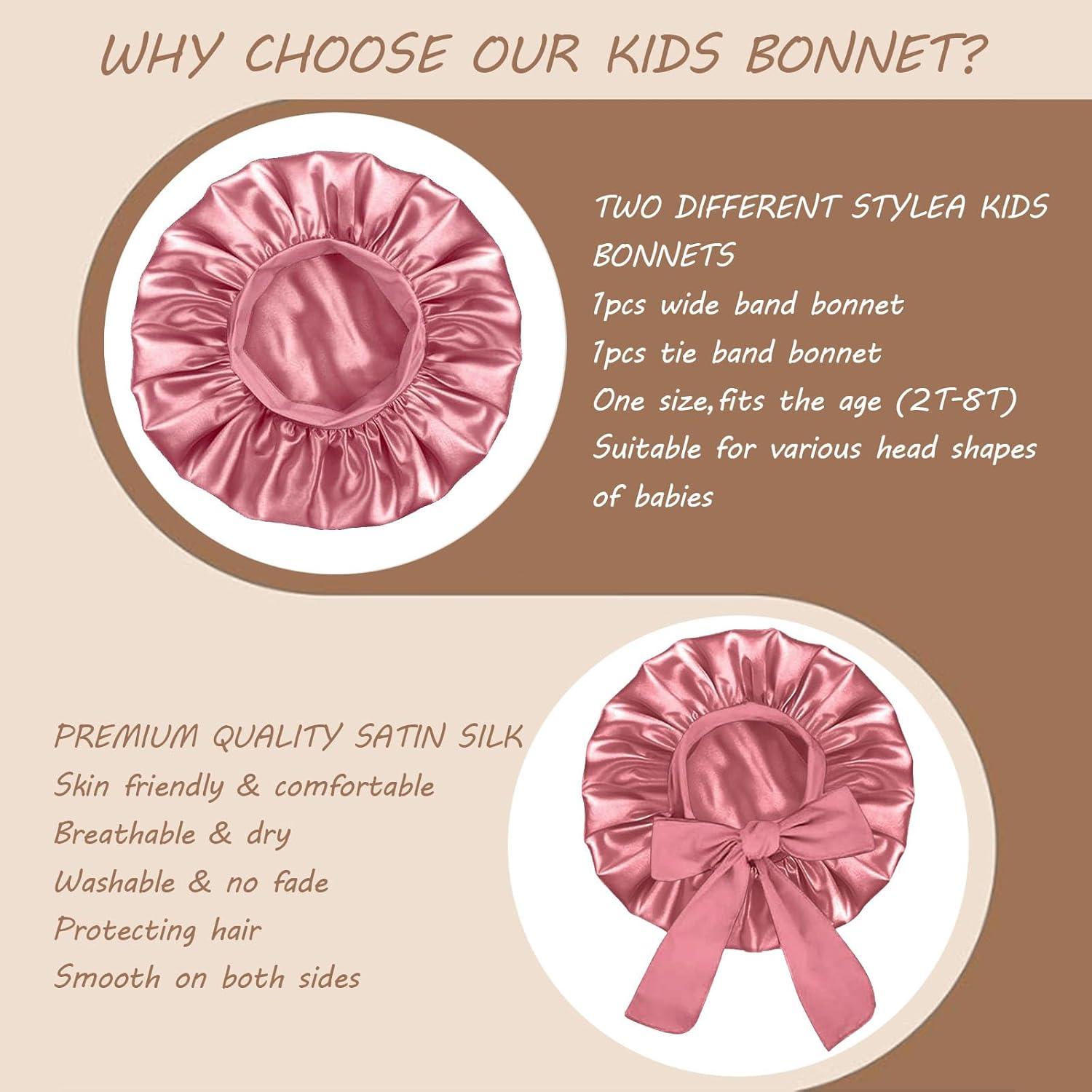 Gorros de Seda Satinada para Bebés - 2 Piezas Ajustables