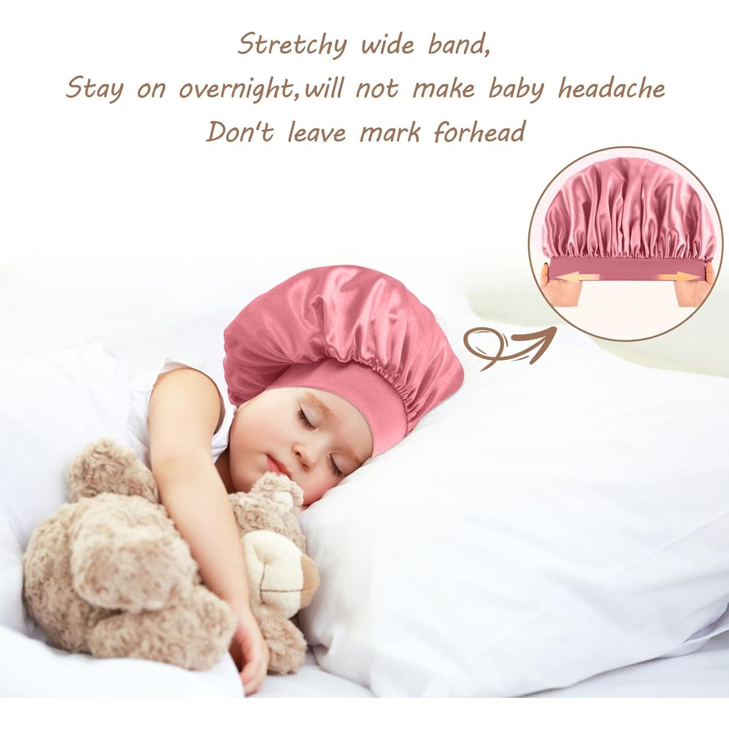 Gorros de Seda Satinada para Bebés - 2 Piezas Ajustables