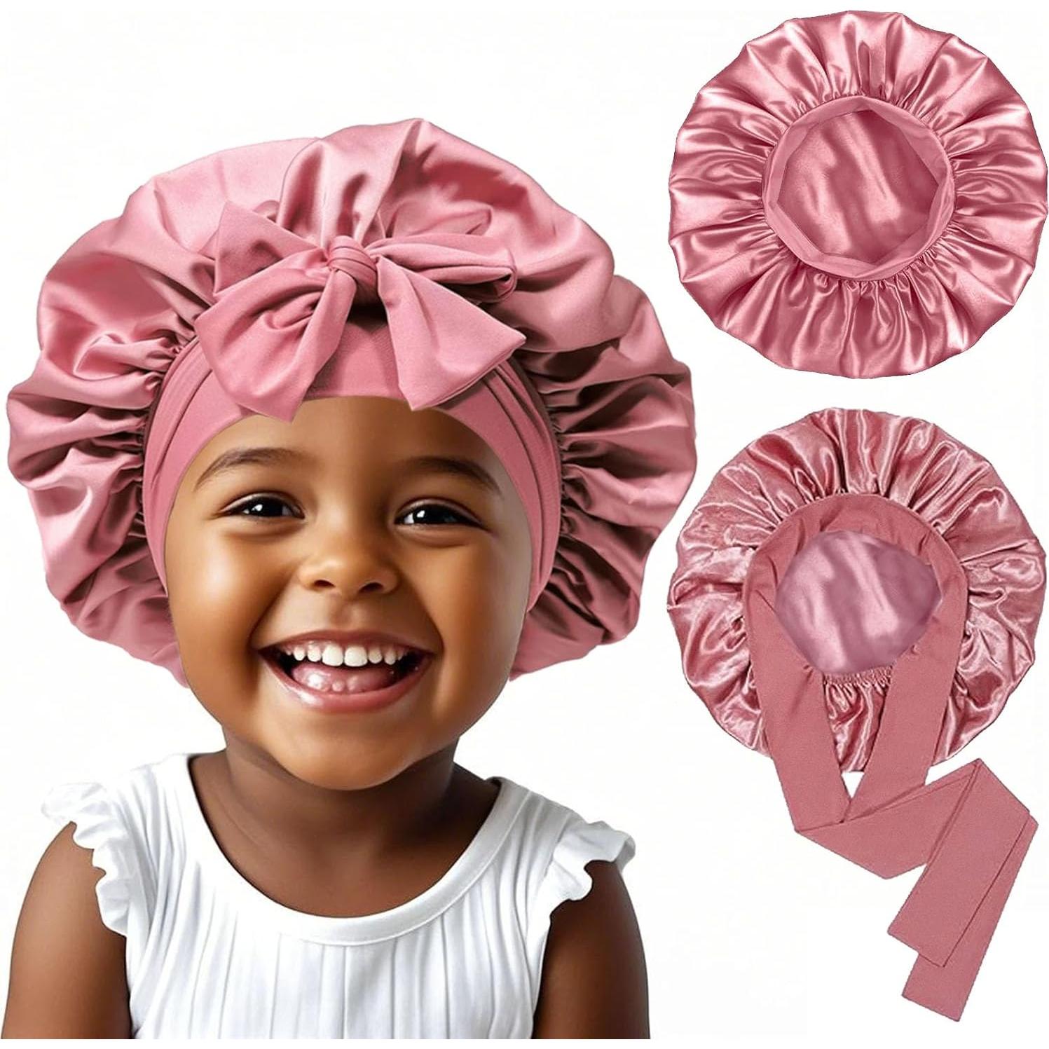 Gorros de Seda Satinada para Bebés - 2 Piezas Ajustables