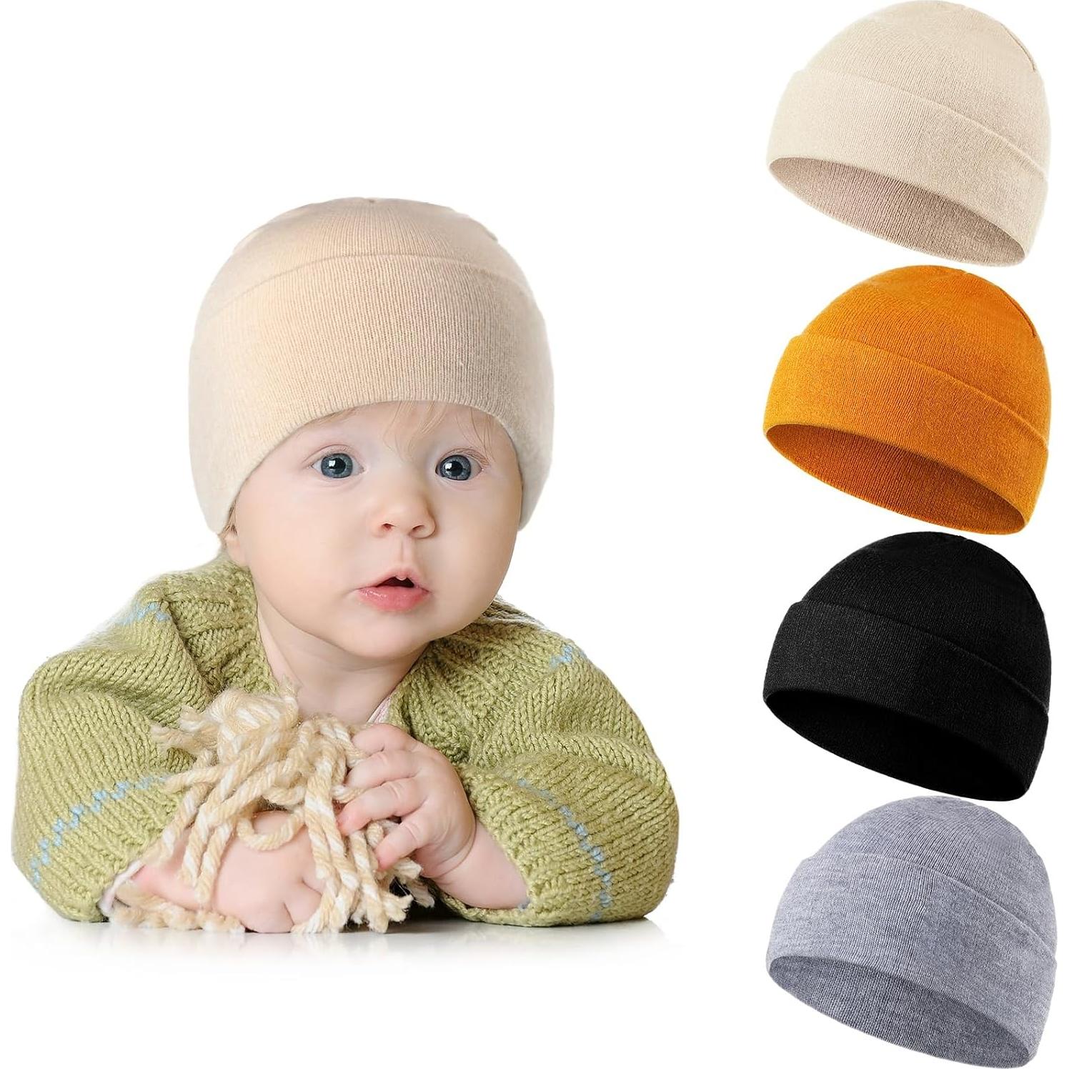 Gorros de Invierno para Bebés SATINIOR 4 Piezas Unisex 0-3 Años