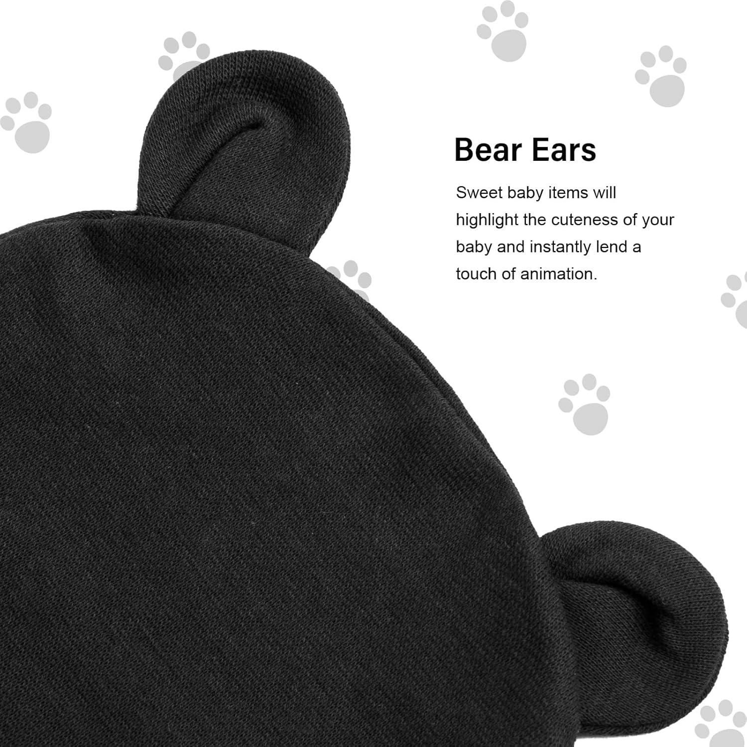 Gorros y Manoplas de Oso BQUBO para Bebés 0-3 Meses