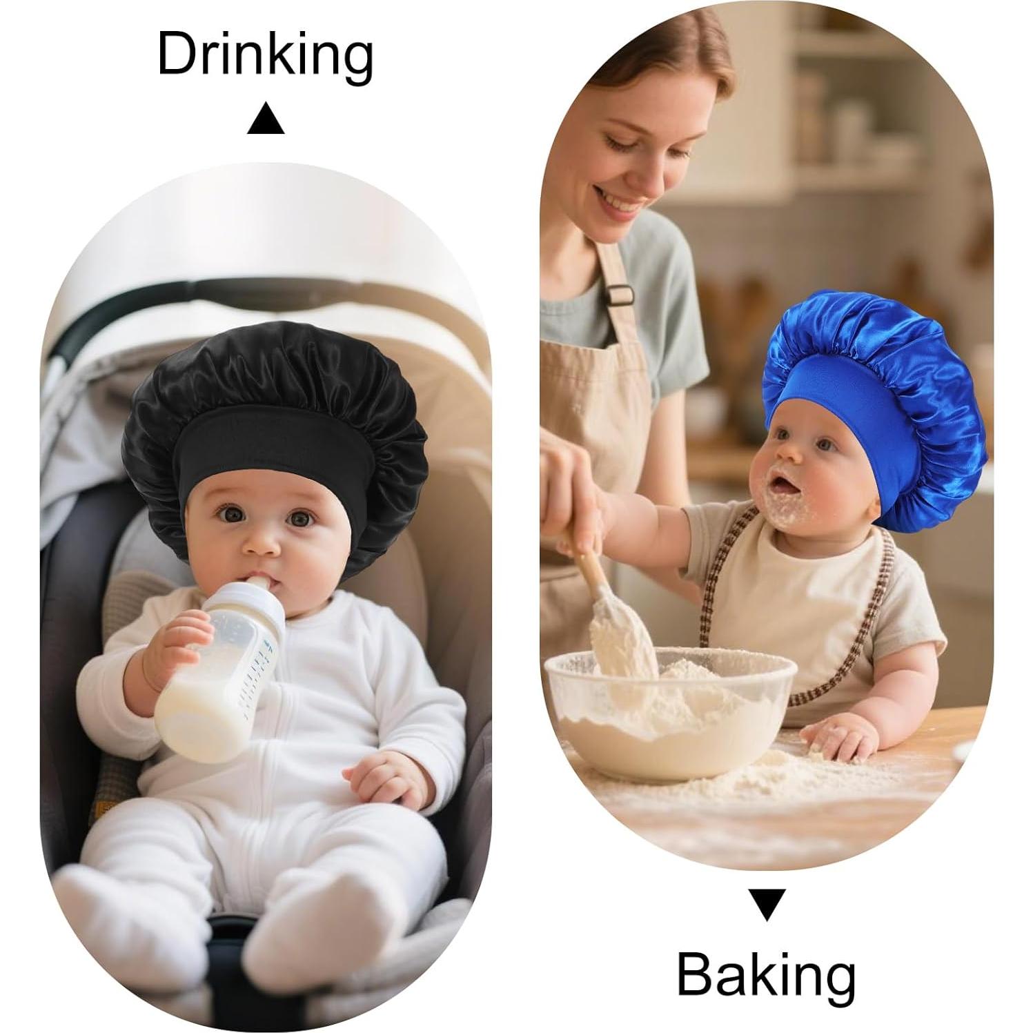 Gorras de Satén para Bebé 3 PCS - Suave y Transpirable