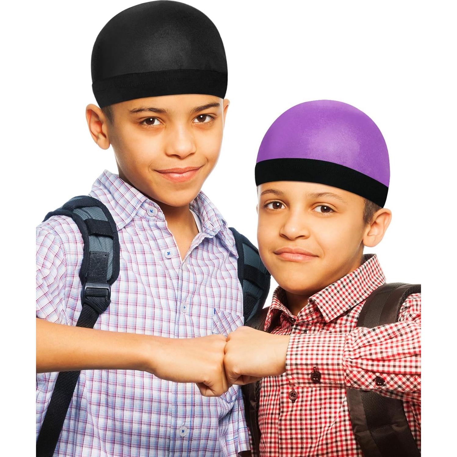 6 Gorros de Satén para Niños Unisex Beanie - Colores Variados