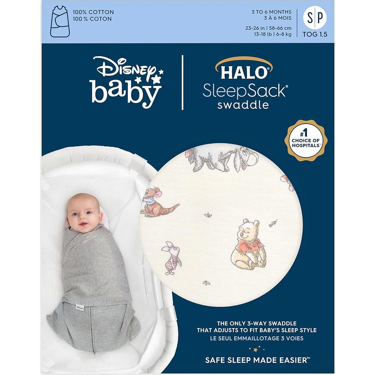 Saco de Dormir HALO Sleepsack 100% Algodón Pequeño Winnie Pooh