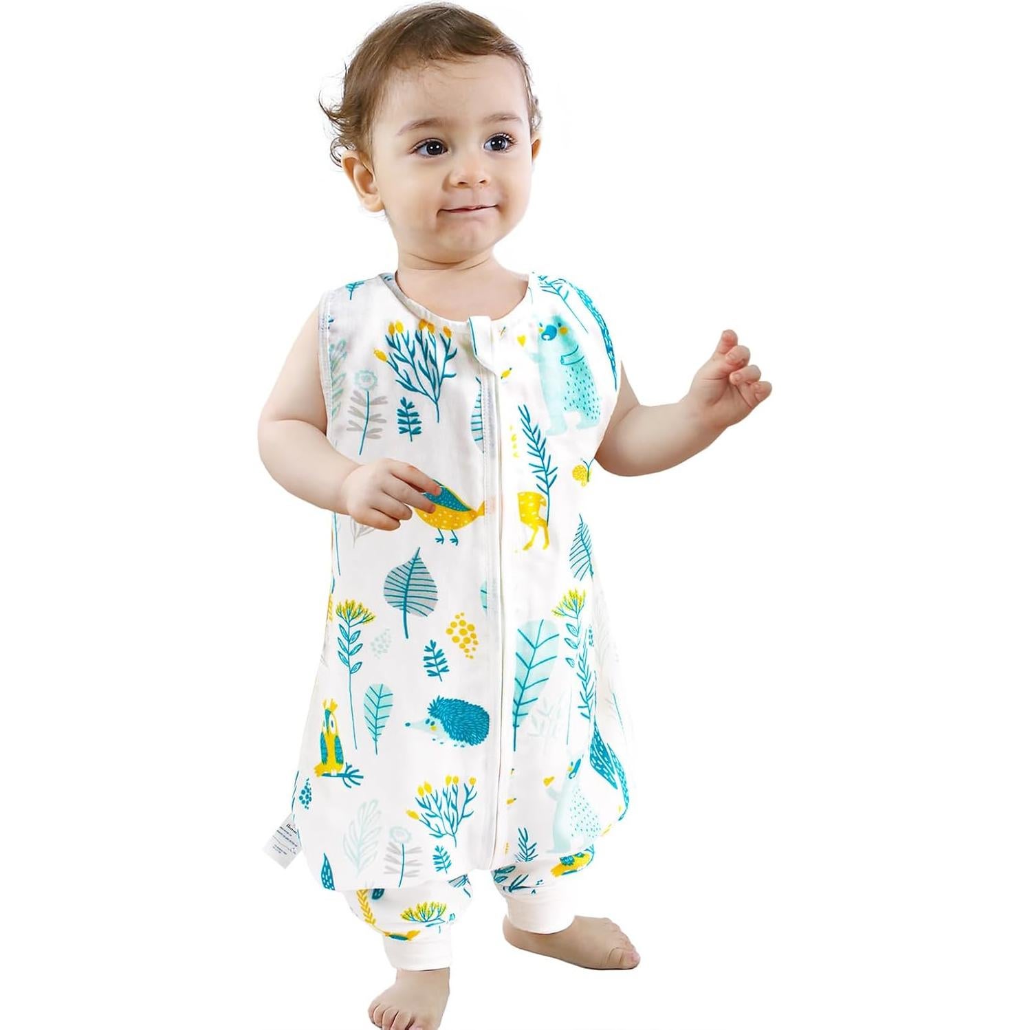 Saco de Sueño para Bebé con Pies Ililmmoe 70% Rayón 30% Algodón