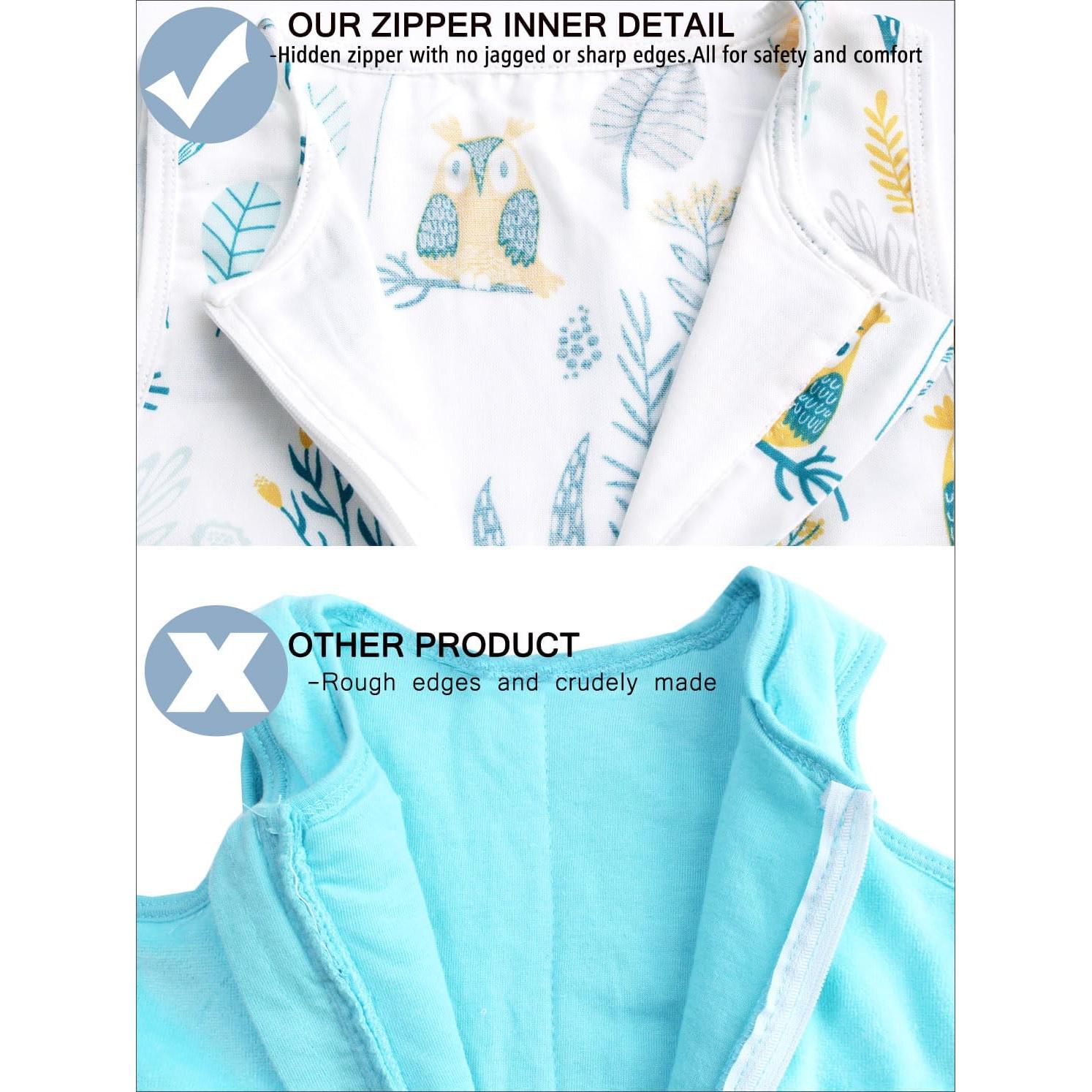 Saco de Sueño para Bebé con Pies Ililmmoe 70% Rayón 30% Algodón