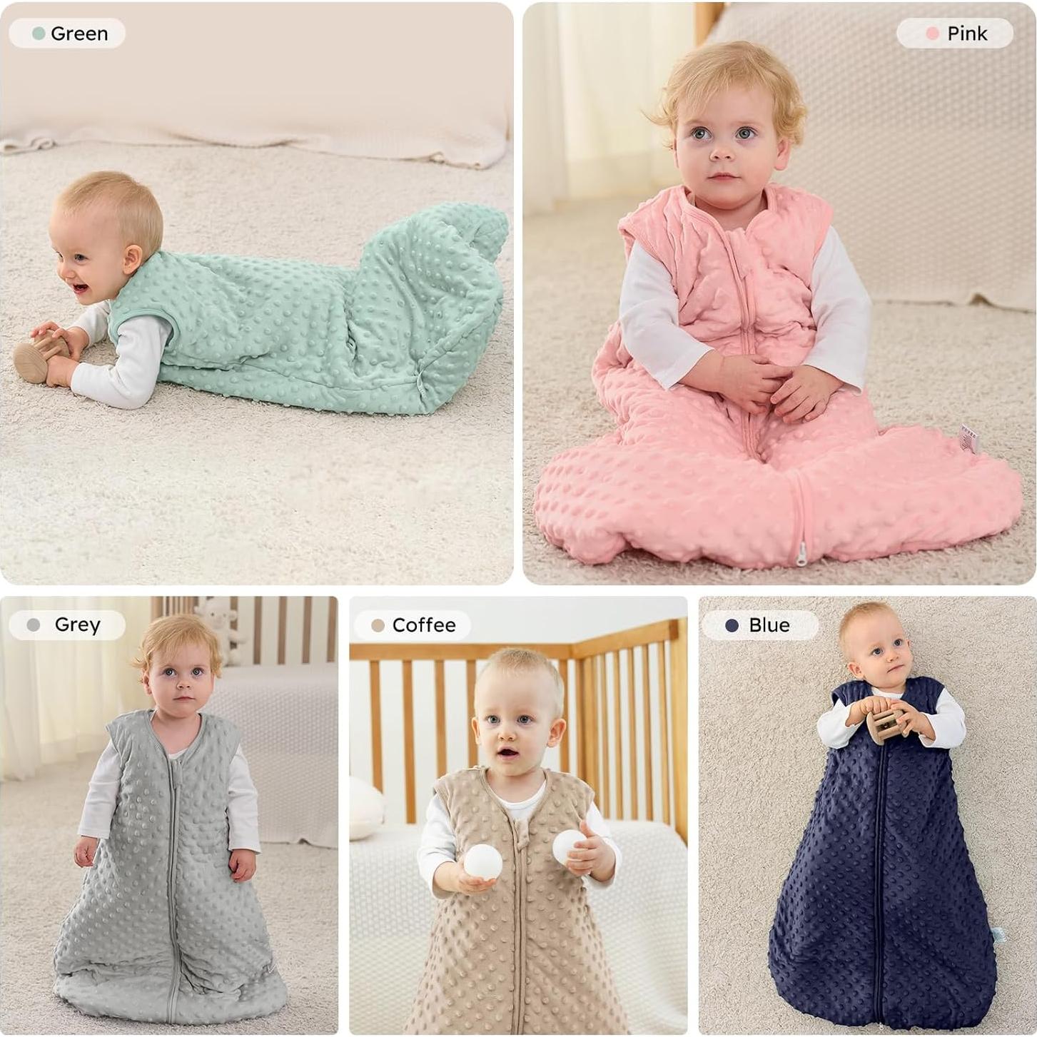 Saco de Sueño Forro Polar Bebés 12-18 Meses Gris