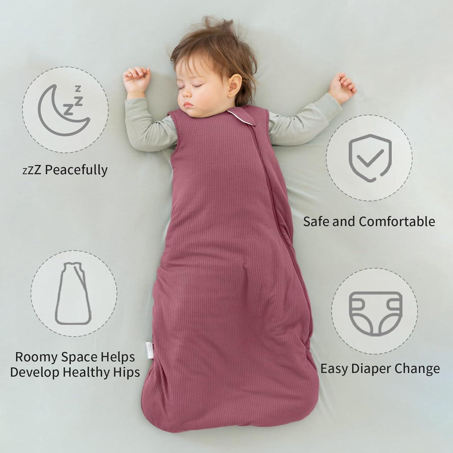 Saco de dormir unisex 0-6 meses Rayón Bambú 1.0 Tog Rosa