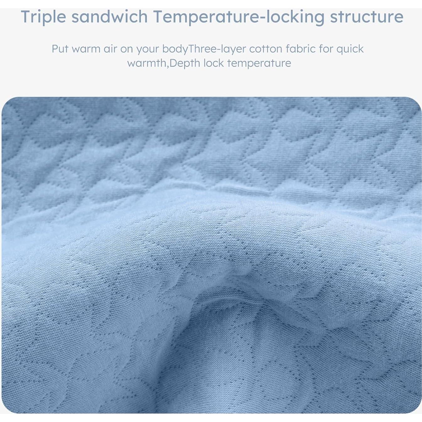 Saco de Sueño Acolchado Unnivoll 1.0 Tog Algodón Azul 0-6 Meses