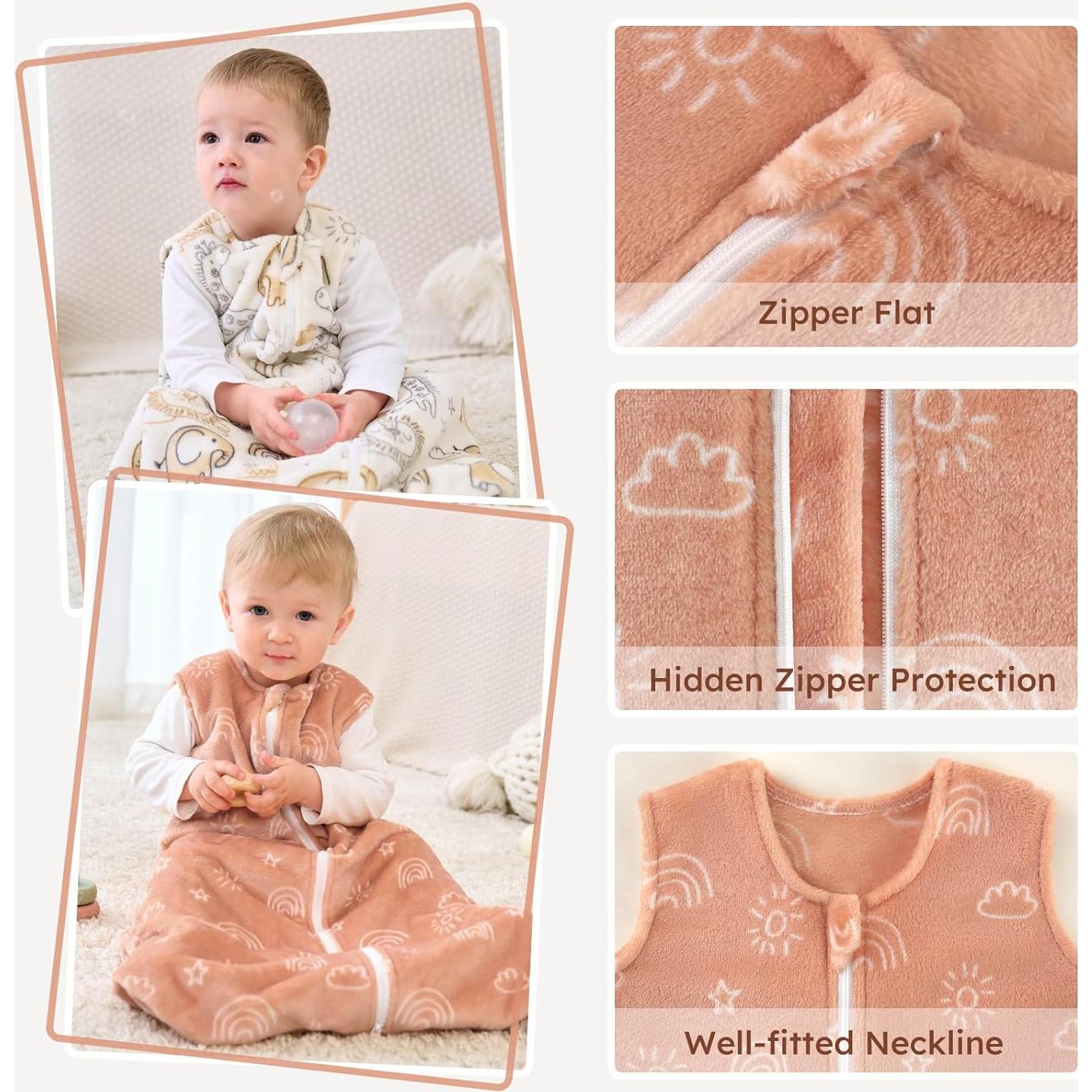 Saco de dormir polar Yoofoss 1.5 Tog 6-12 meses jirafa marrón