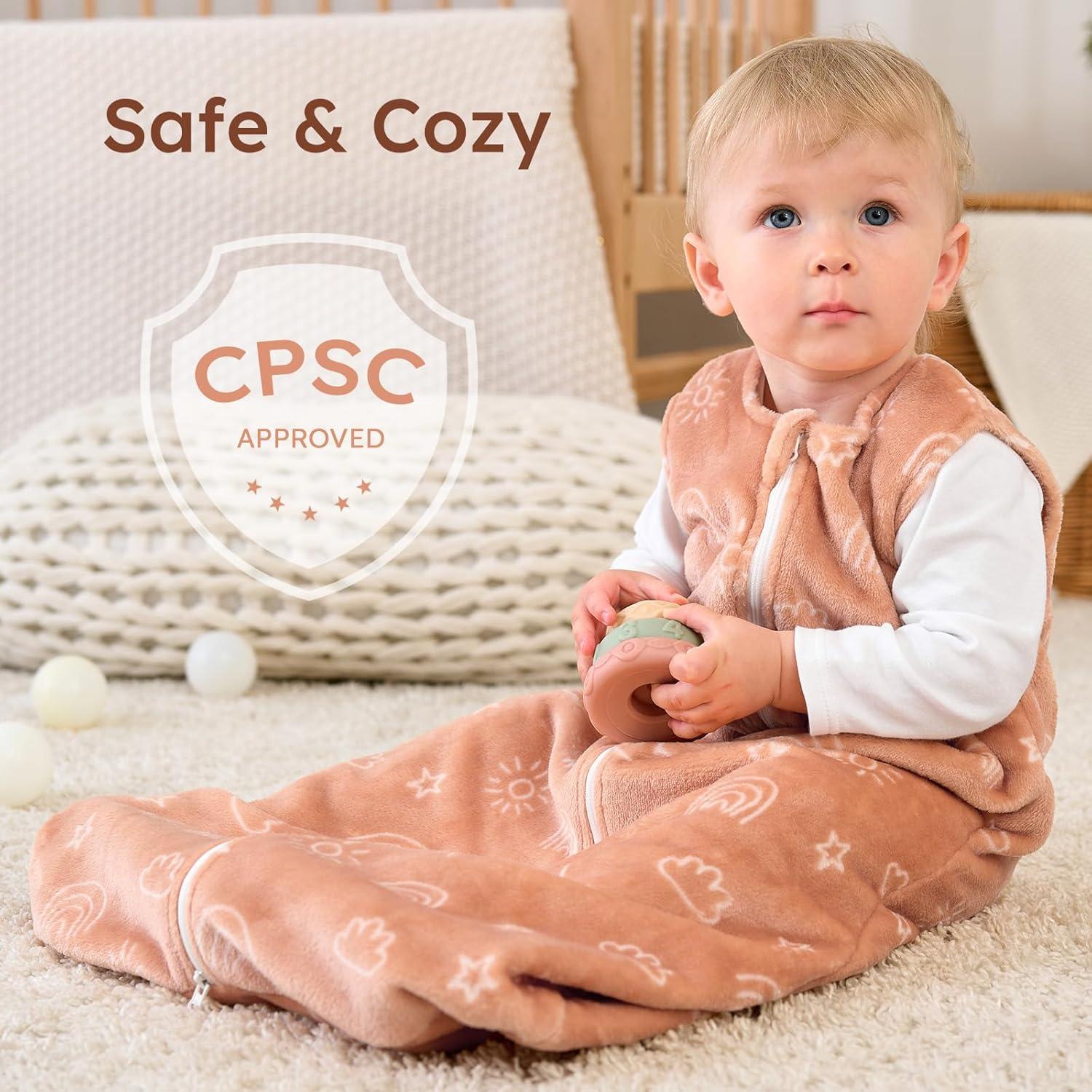 Saco de dormir polar Yoofoss 1.5 Tog 6-12 meses jirafa marrón