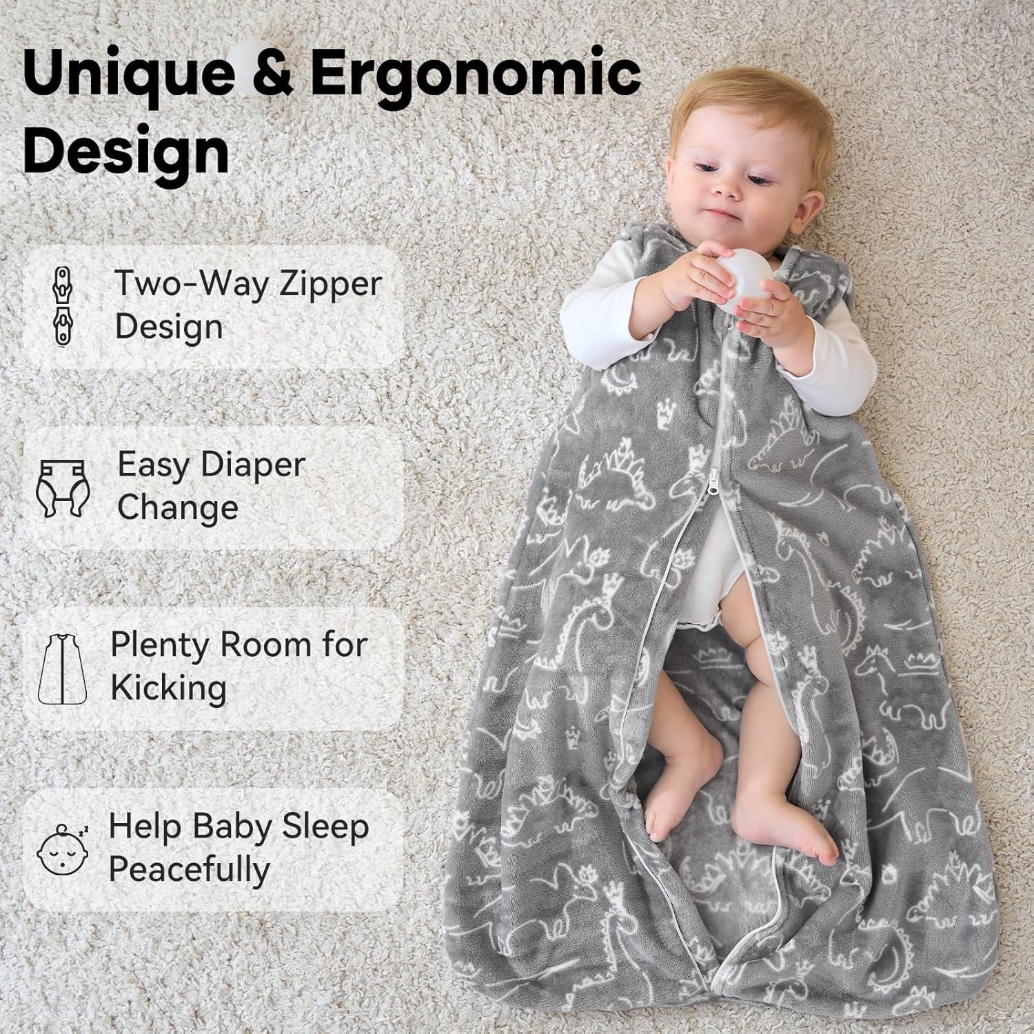 Saco de dormir Unnivoll para bebés 0-6 meses 2.0 Tog gris