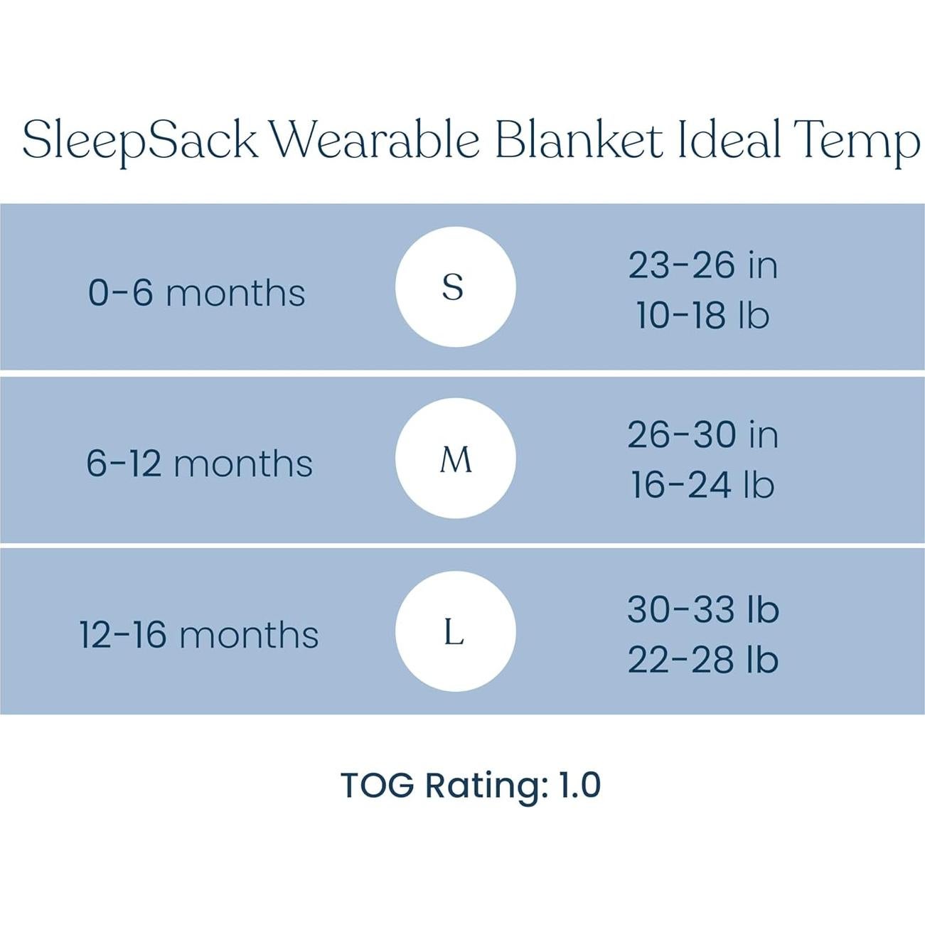 HALO Sleepsack Ideal Temp Manta Bebé TOG 1.0 Marino Grande
