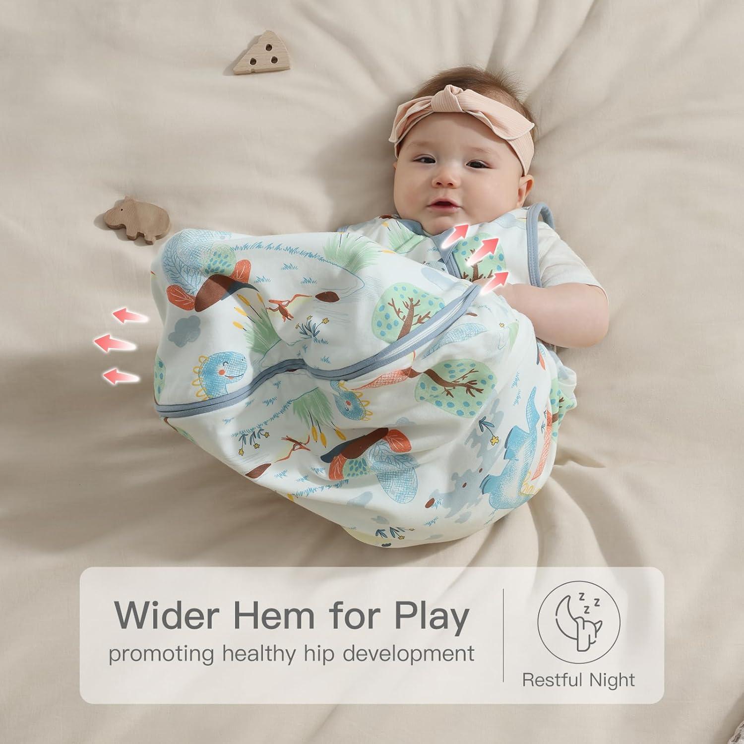 Saco de Dormir para Bebés 1.0 Tog Algodón Unisex Dinosaurio 18-24 Meses