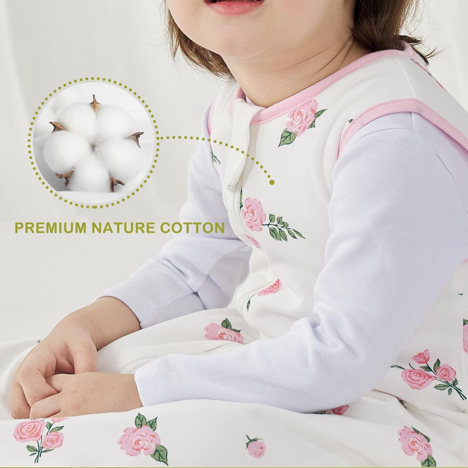 Saco de Sueño 1.5 TOG Algodón Orgánico para Bebé 6-18 Meses