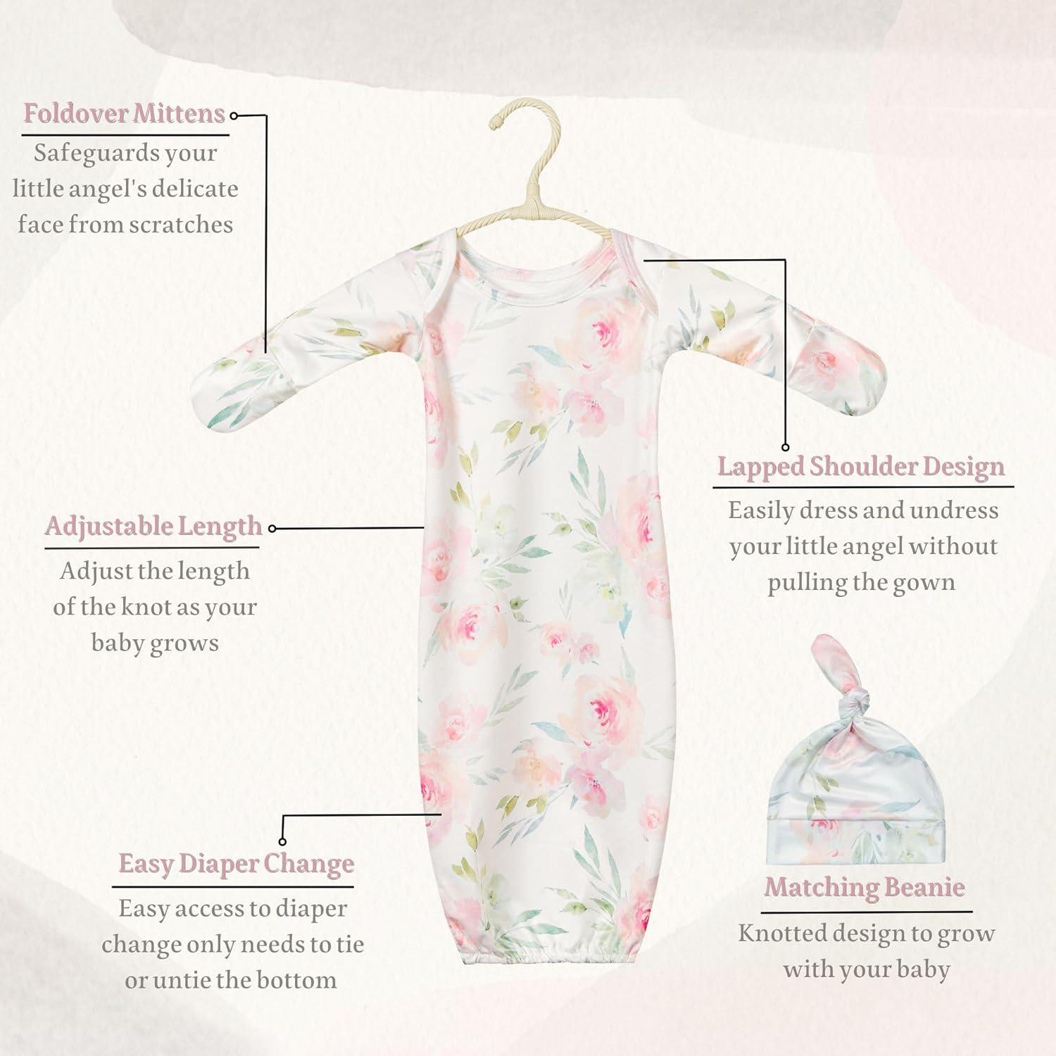 Vestido de Dormir para Bebé Giggle Angel 0-3 Meses Rosa Claro