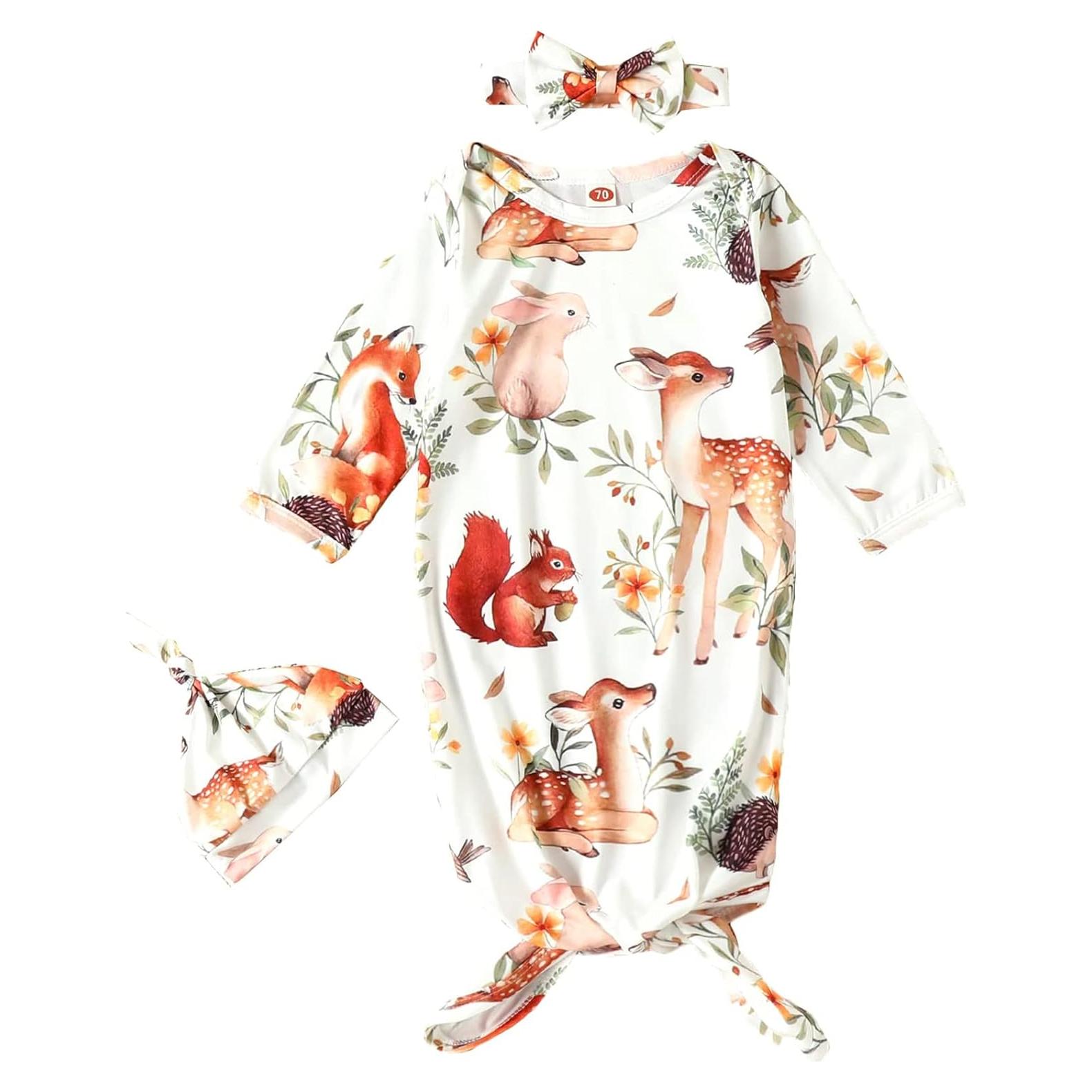 Conjunto de Pijama para Bebé AMAWMW Gato Dormilón 0-6 Meses