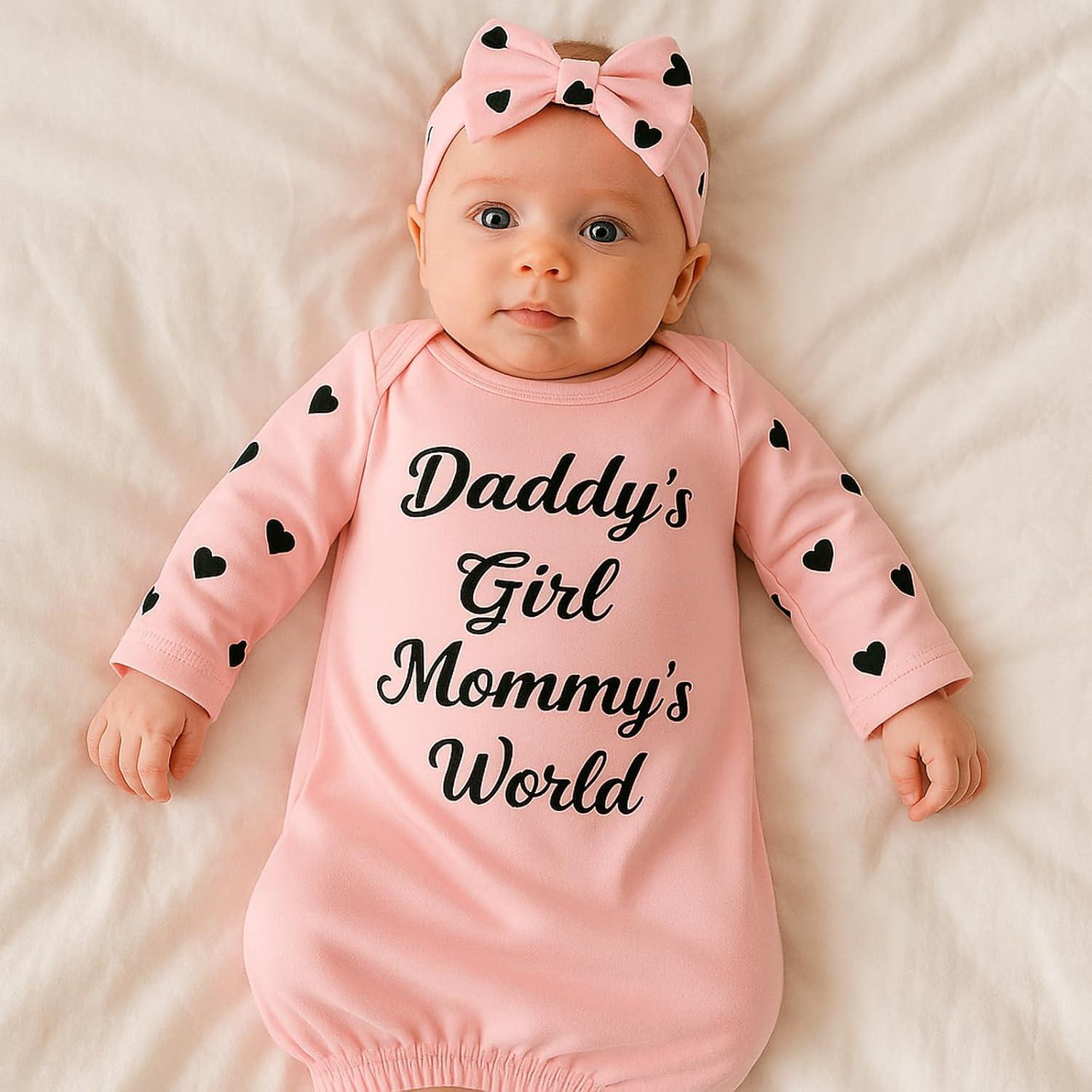 Vestido de Bebé Niña Mikccer Rosa 0-6 Meses Algodón