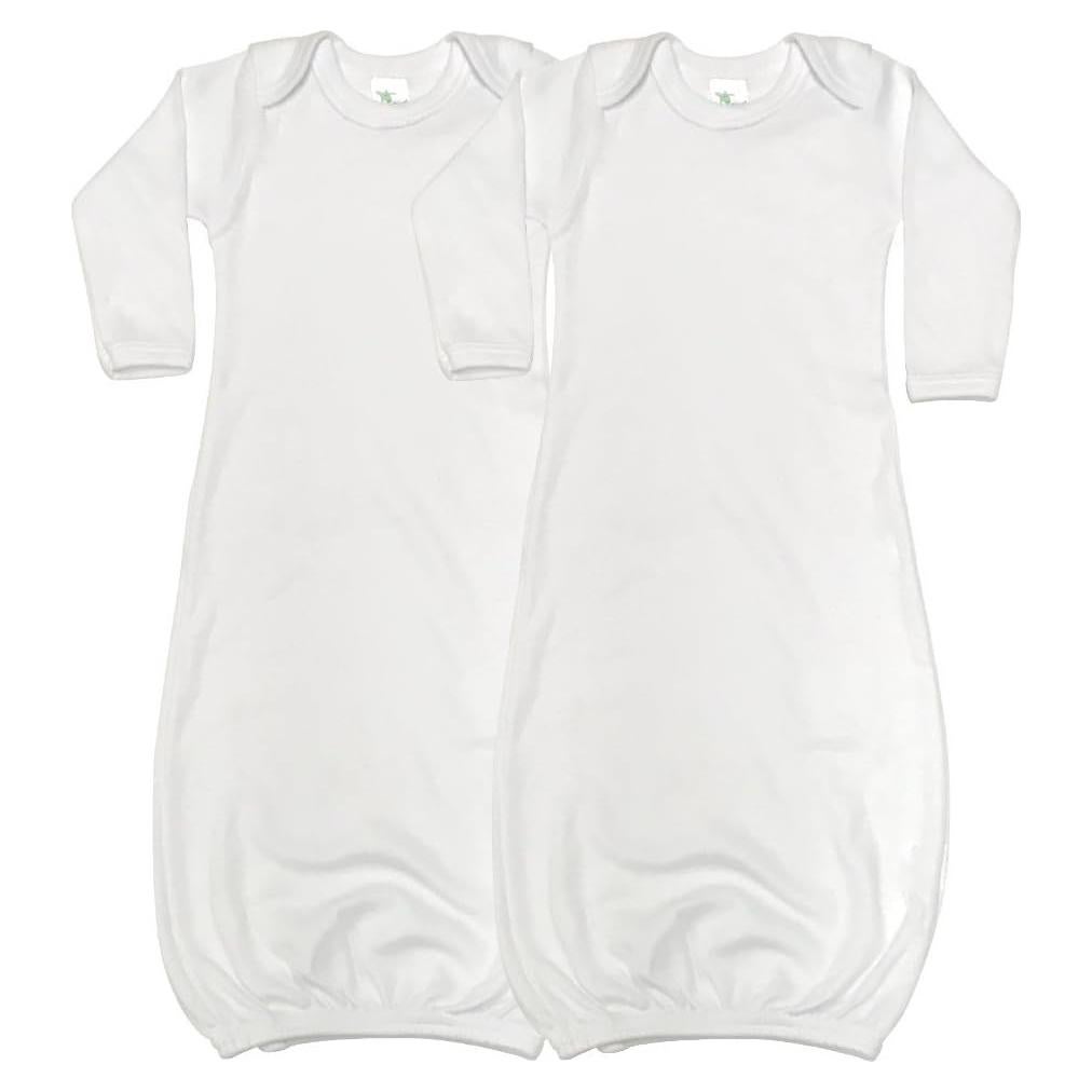 Vestidos de Dormir Manga Larga Bebé 0-3 meses Juego de 2